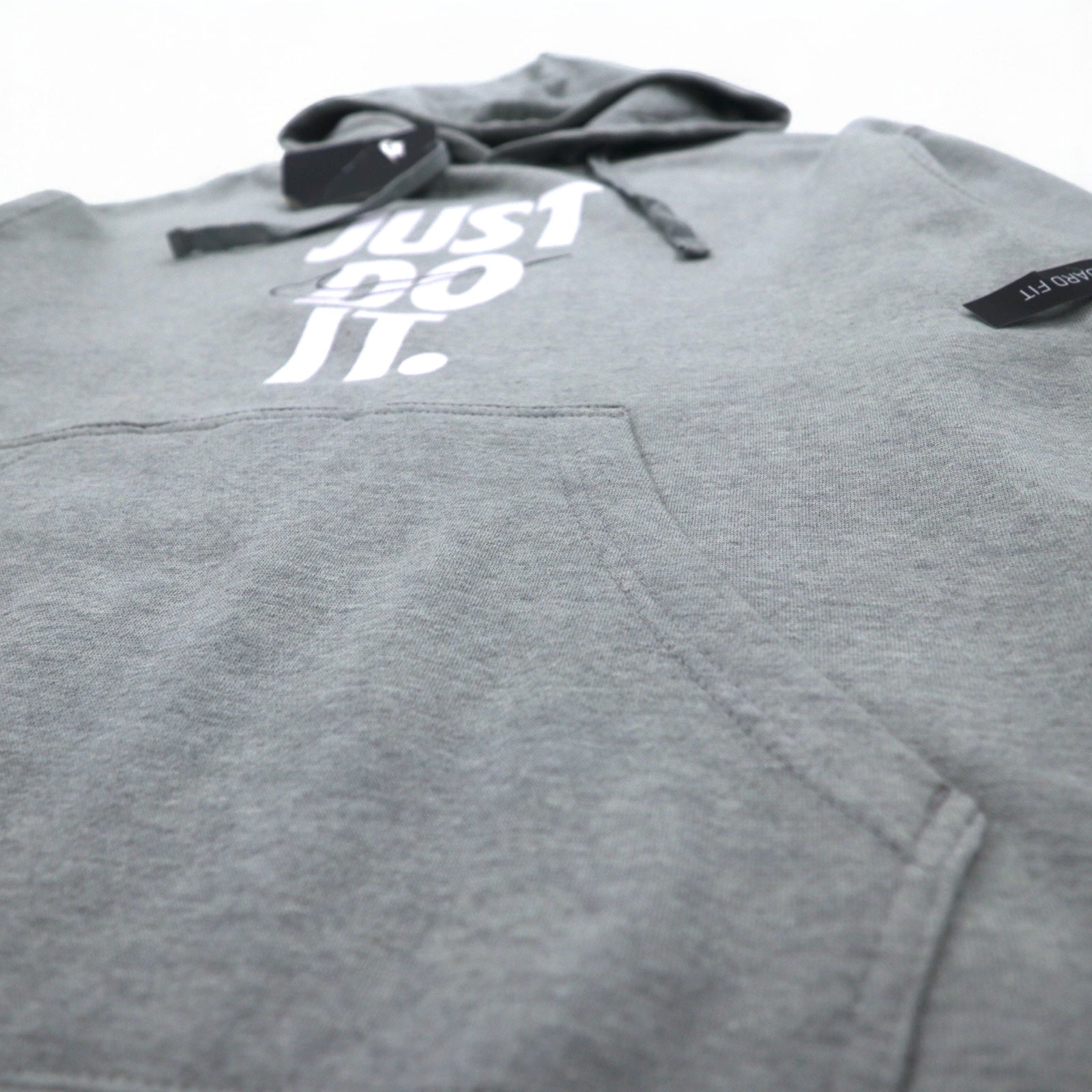 Felpa con cappuccio pullover NIKE L grigia JUST DO IT HOODIE 928717-063 Prodotto in Pakistan Articolo nuovo