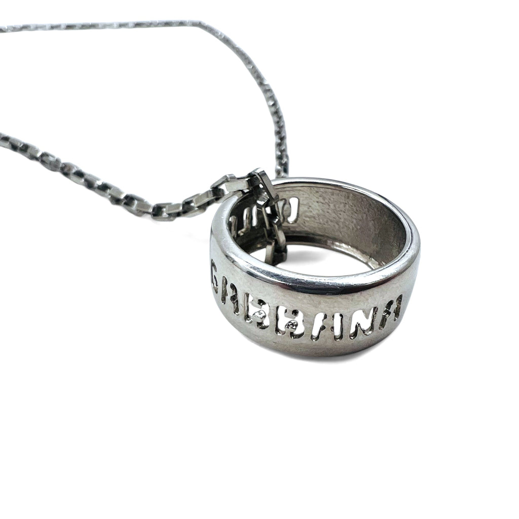 DOLCE & GABBANA チェーン ネックレス リング トップ 指輪 シルバー SILVER 925
