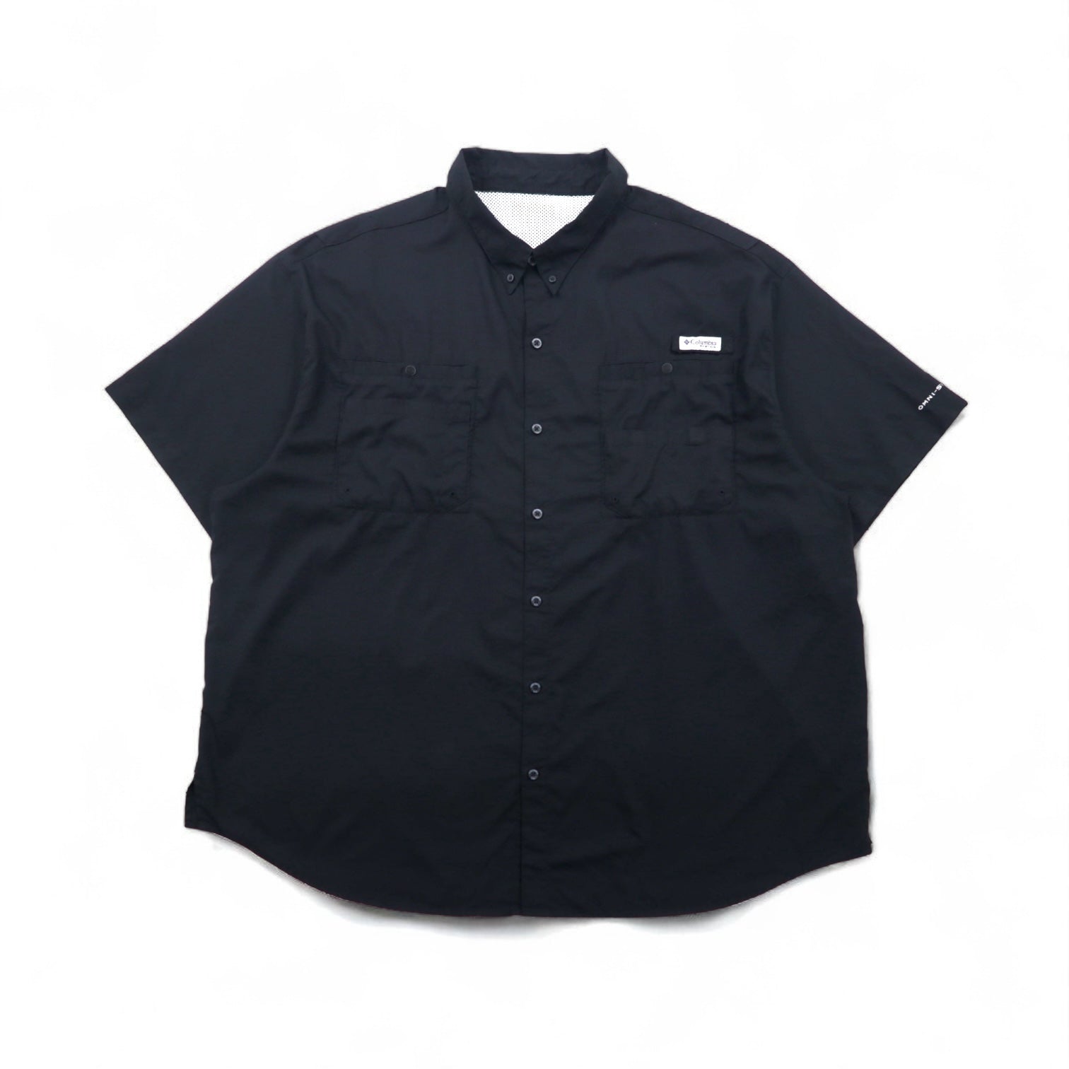 Columbia PFG タミアミ TAMIAMI II ボタンダウン フィッシングシャツ 2XL ブラック OMNI-SHADE オムニシェード FS7266