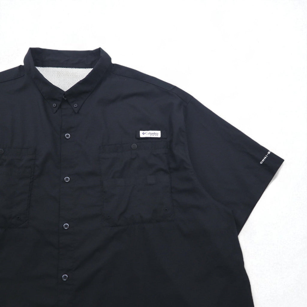 Columbia PFG Tamiami II - Camicia da pesca button-down 2XL Nera OMNI-SHADE FS7266