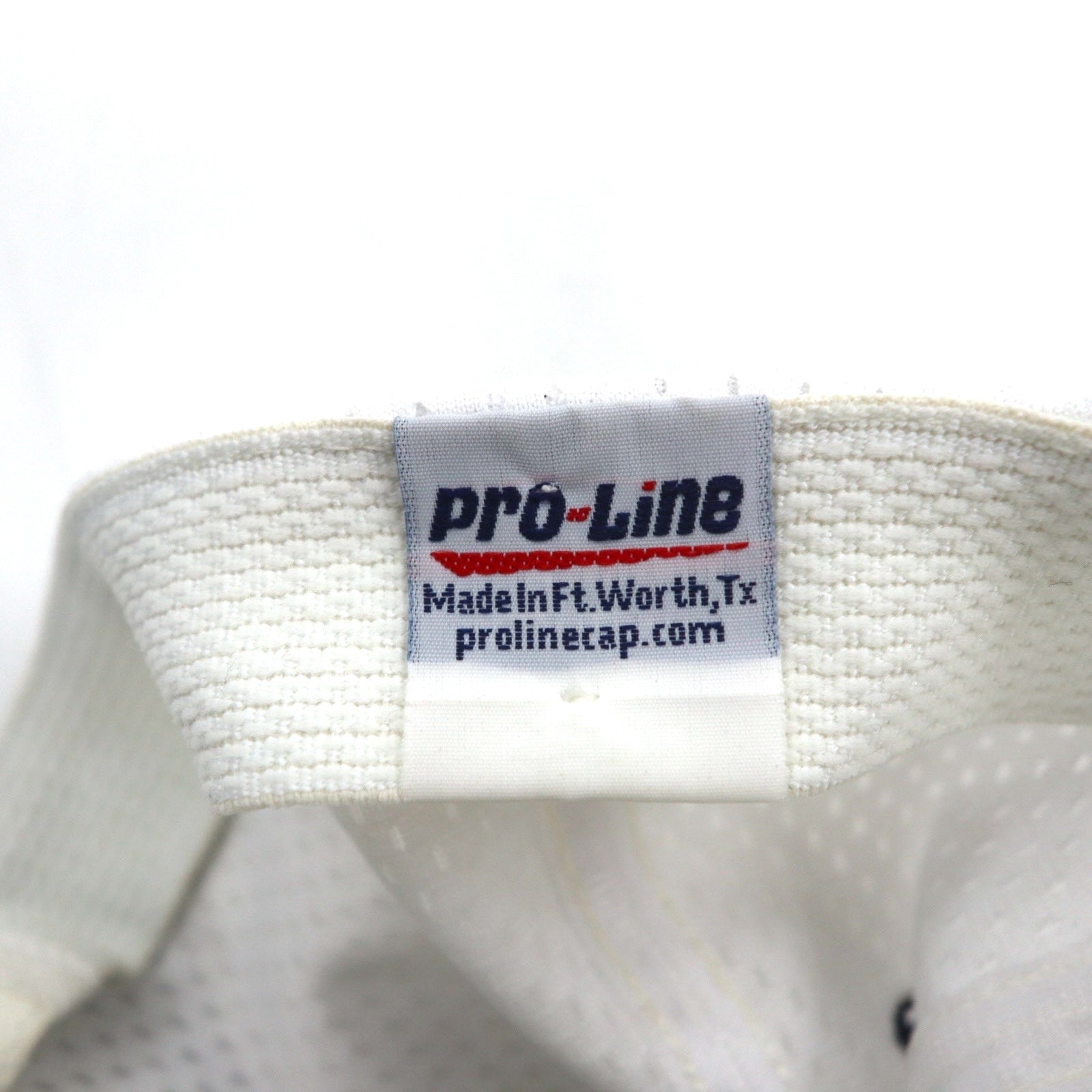 Anni '90 USA Pro-Line Cappellino da baseball bicolore TAGLIA UNICA bianco rete