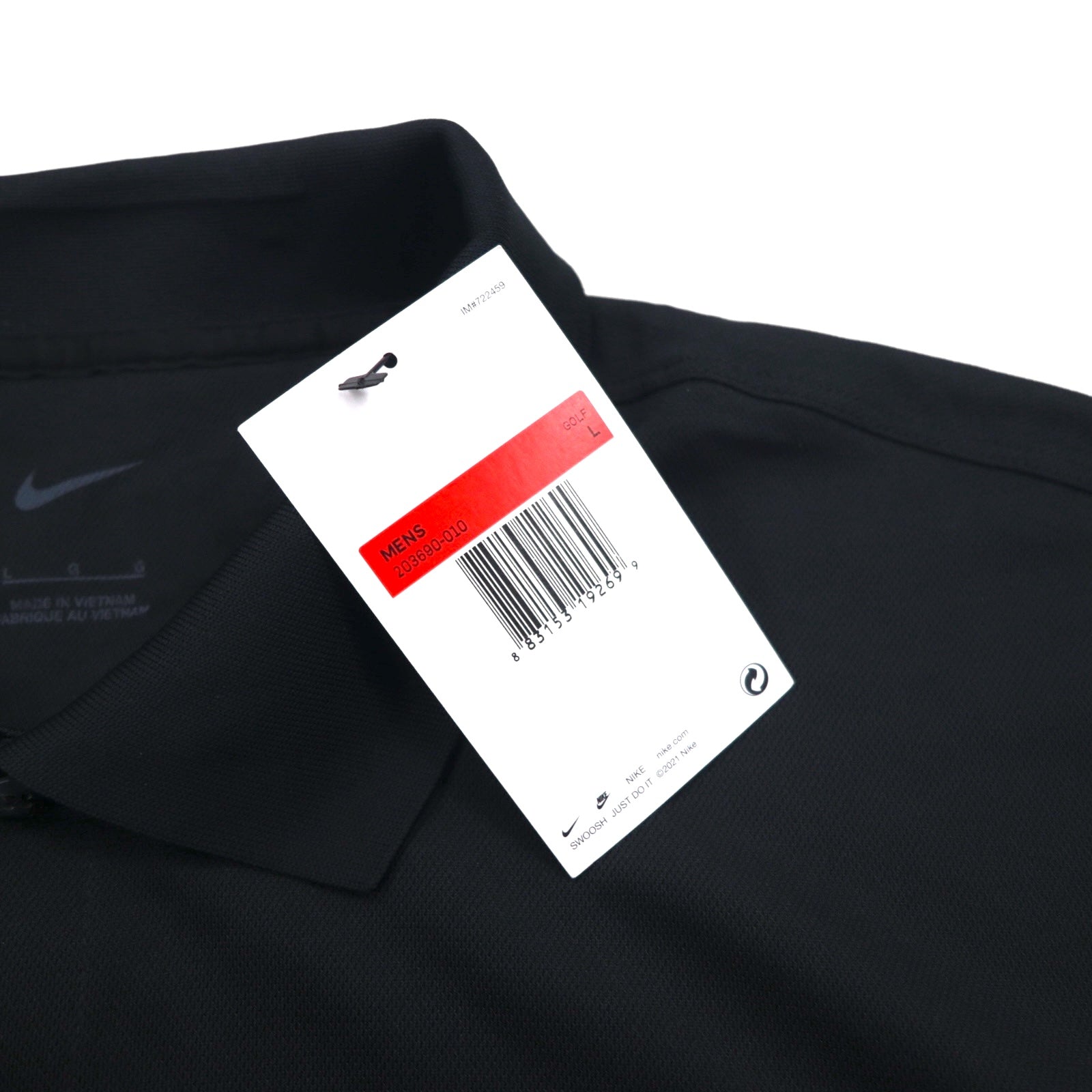 NIKE Polo Dri-FIT Basic Tech L nero Tech Basic Dri-FIT Polo 203690-010 Nuovo