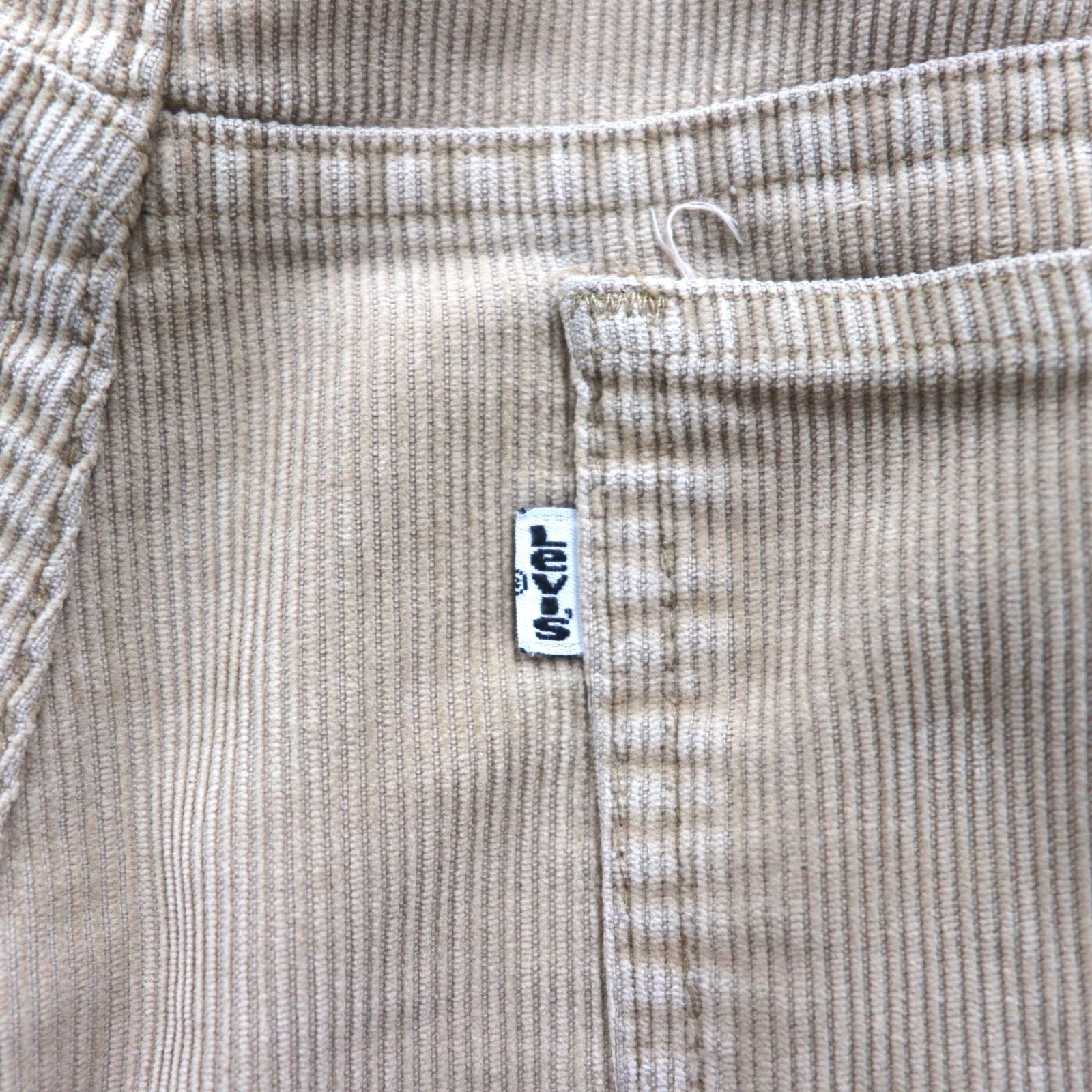 Levi's 80年代 白タブ 519 コーデュロイ チノパンツ ワークパンツ L ベージュ SCOVILジップ ボタン裏698