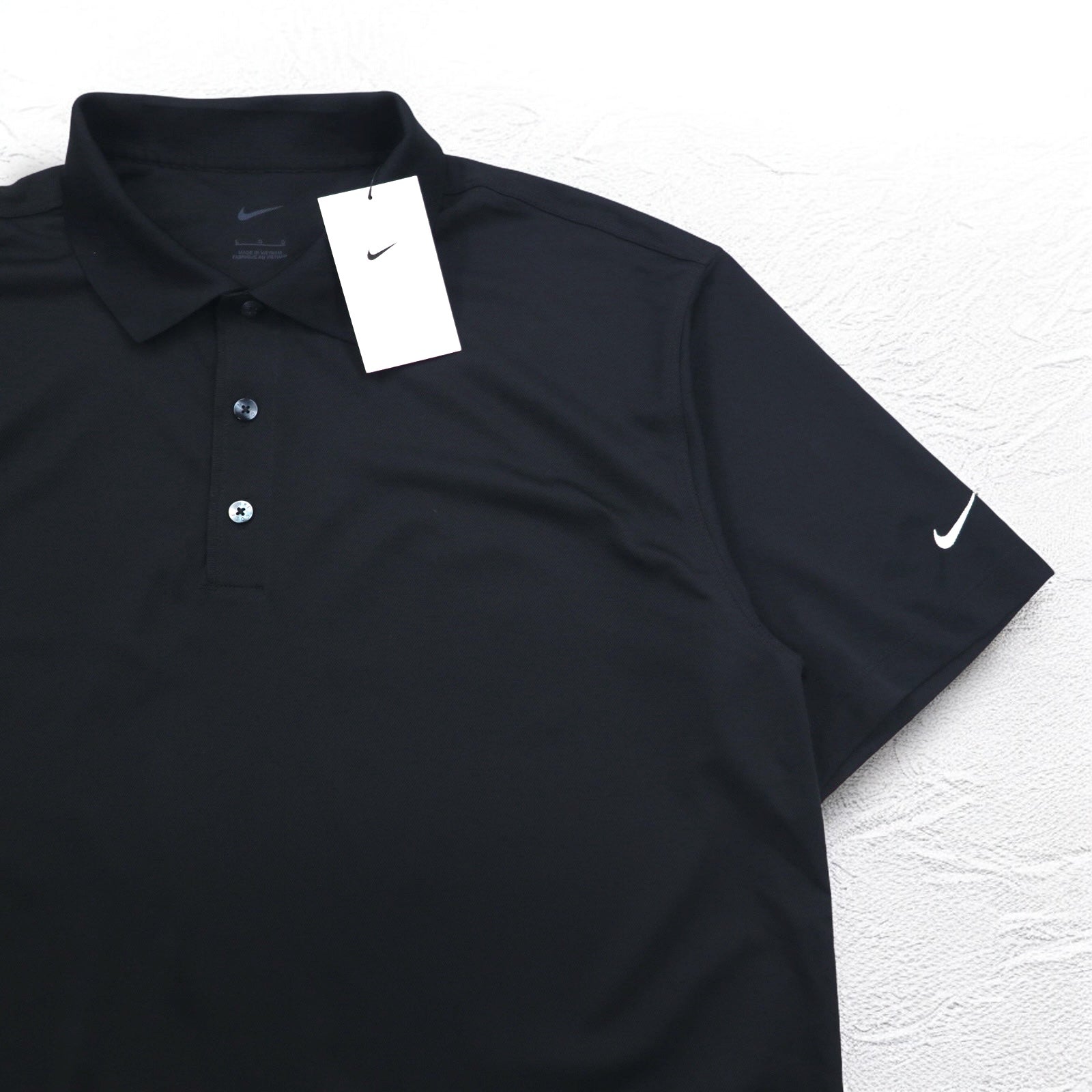 NIKE Polo Dri-FIT Basic Tech L nero Tech Basic Dri-FIT Polo 203690-010 Nuovo