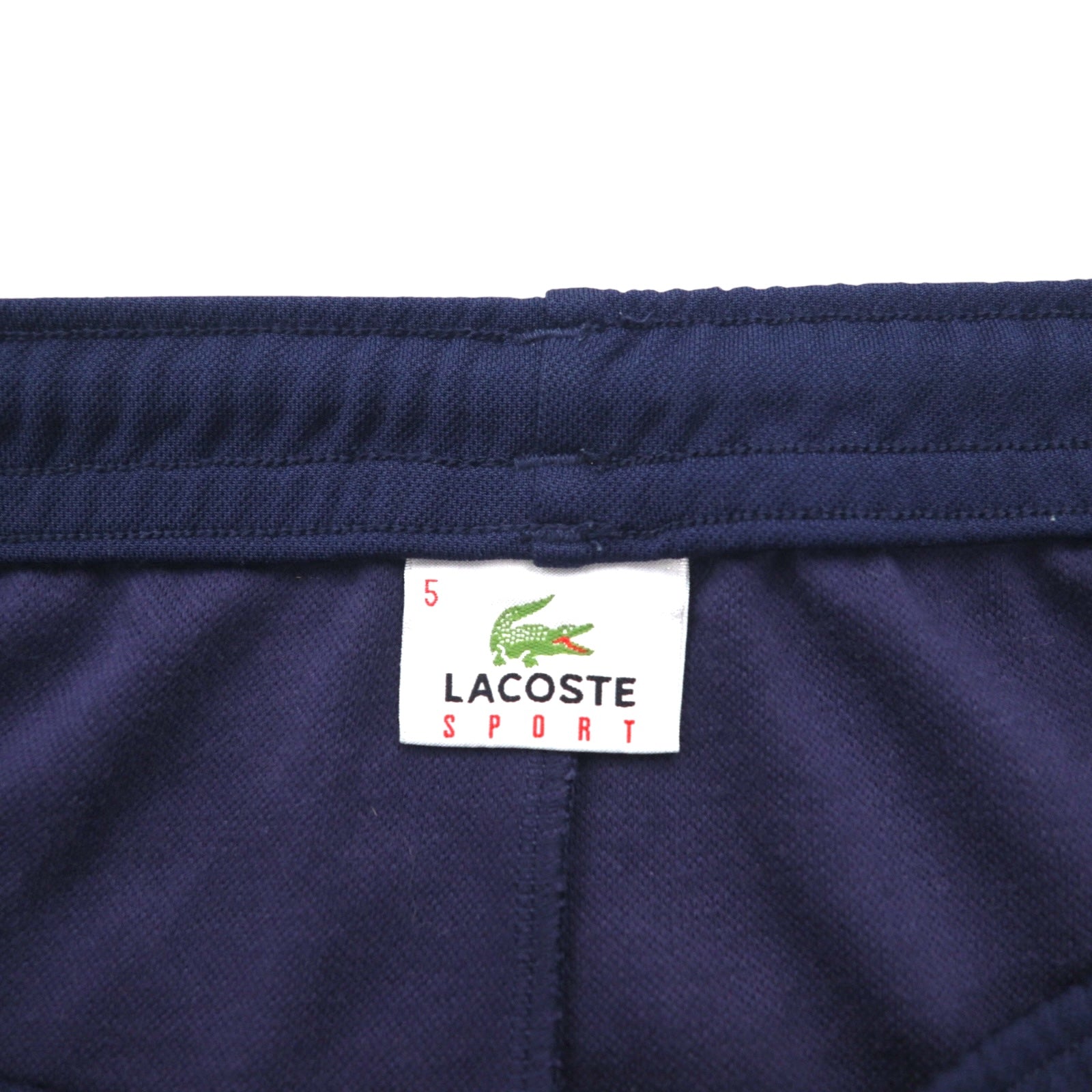 LACOSTE SPORT Anni '90 Pantaloncini corti facili con striscia laterale Pantaloncini sportivi Jersey L Blu navy H1891