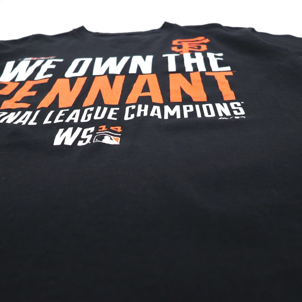 T-shirt Majestic con stampa baseball, taglia L, nera, MLB San Francisco Giants, fabbricata in Nicaragua