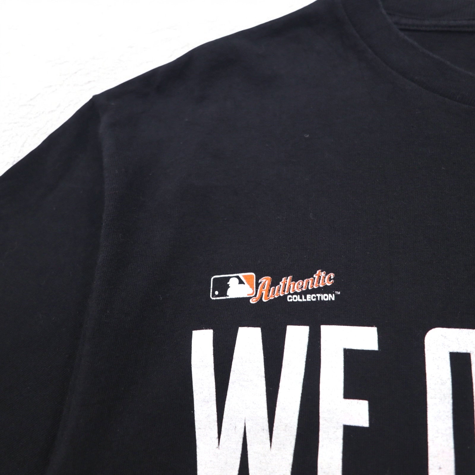 T-shirt Majestic con stampa baseball, taglia L, nera, MLB San Francisco Giants, fabbricata in Nicaragua
