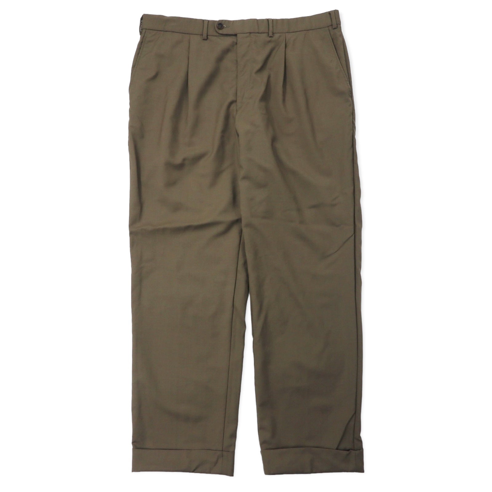 BURBERRY Pantaloni a gamba larga con pinces 44 lana misto mohair