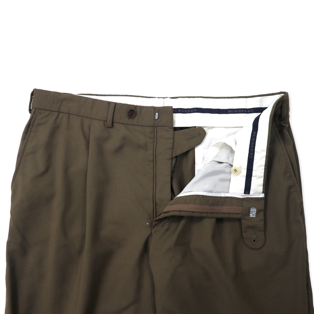 BURBERRY Pantaloni a gamba larga con pinces 44 lana misto mohair