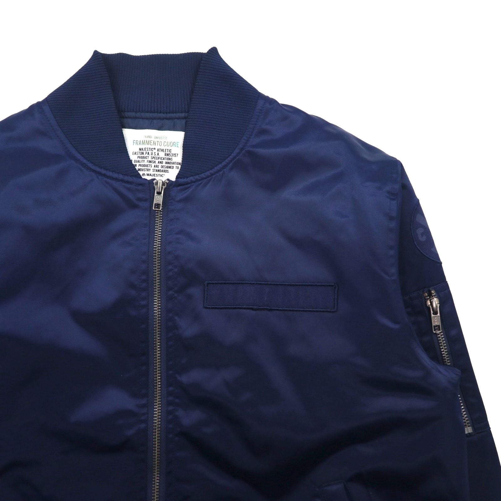 MAJESTIC ナイロン MA-1 フライトジャケット M ネイビー 中綿 XM23-MAJ-0010-NVY5 nano universe別注
