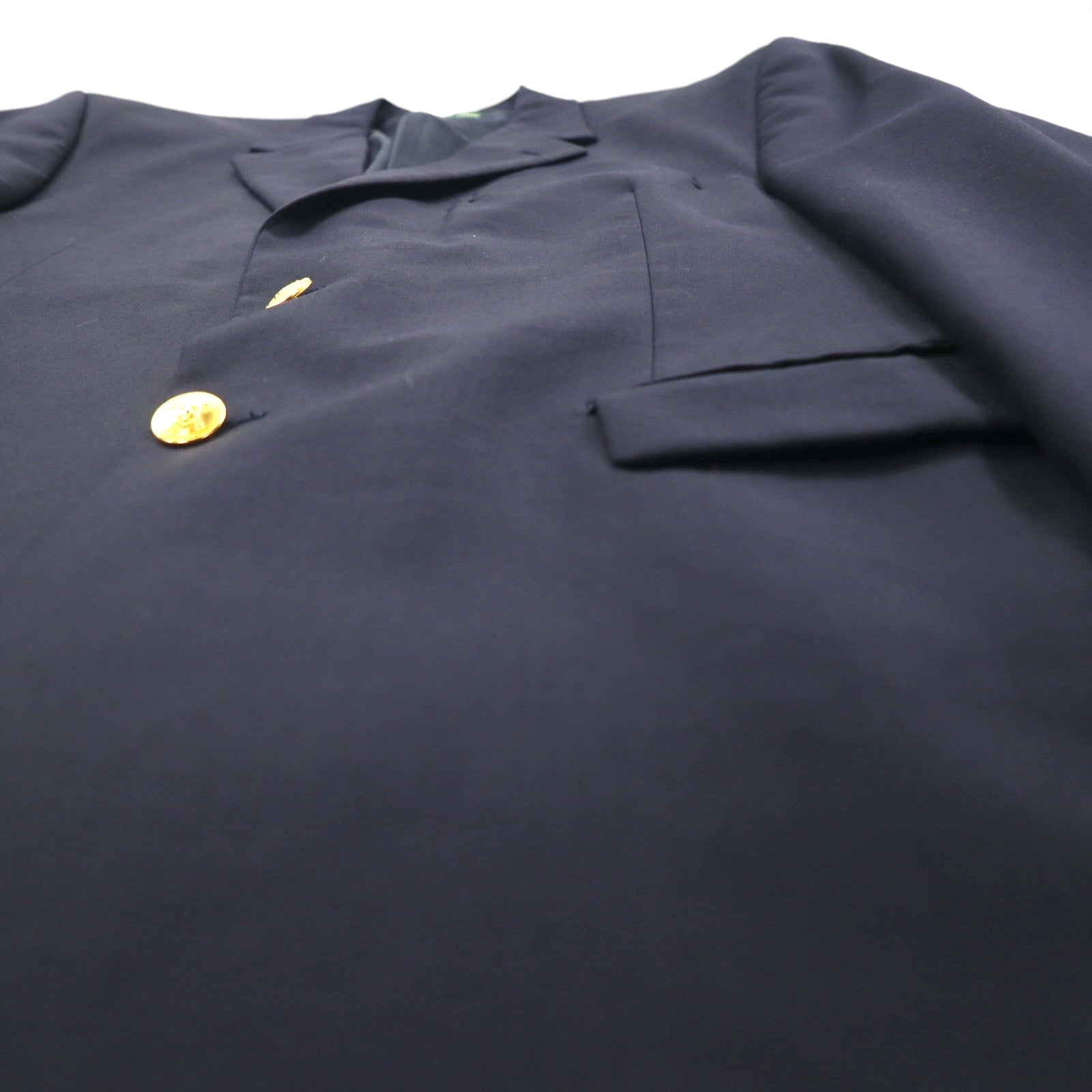 LAUREN RALPH LAUREN 90年代 カナダ製 2B テーラードジャケット ブレザー 紺ブレ XL ネイビー ウール ギャバジン 金ボタン