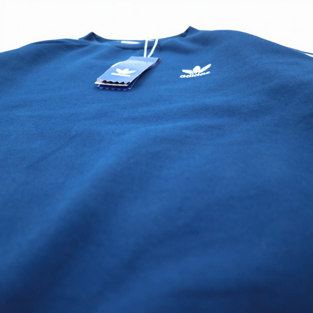 adidas Originals 3 STRIPES CREW Felpa blu taglia M con logo trifoglio 3-STRIPE CREW DV1554 Prodotto in Pakistan Articolo non usato