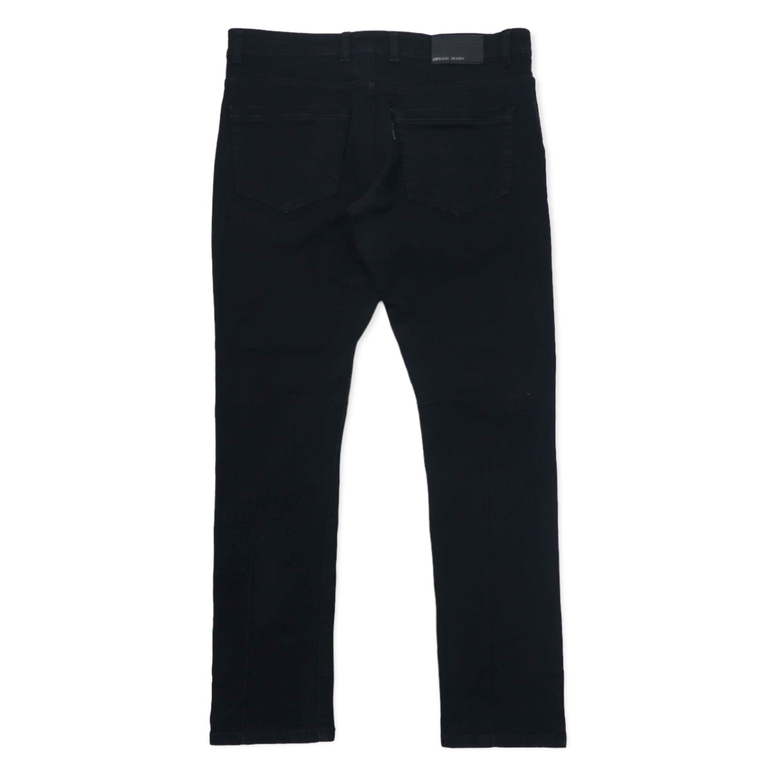 ARMANY JEANS Made in Italy Jeans neri strappati Denim pants 36 Cotone Affusolati Stretch Chiusura a zip