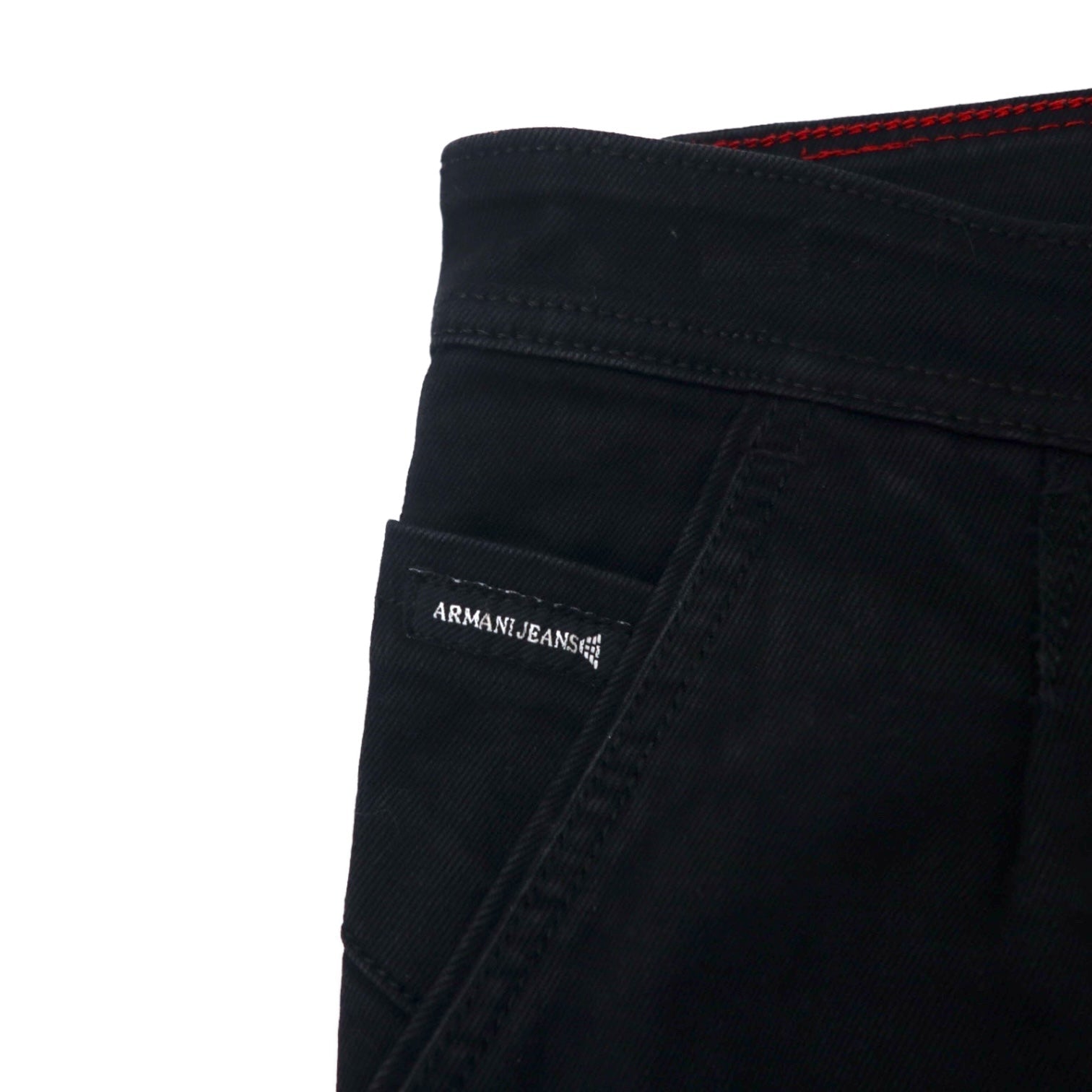 ARMANY JEANS Made in Italy Jeans neri strappati Denim pants 36 Cotone Affusolati Stretch Chiusura a zip