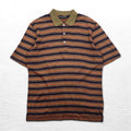 Christian Dior SPORTS anni '90 Polo a righe L Kaki Blu navy Cotone Made in Japan
