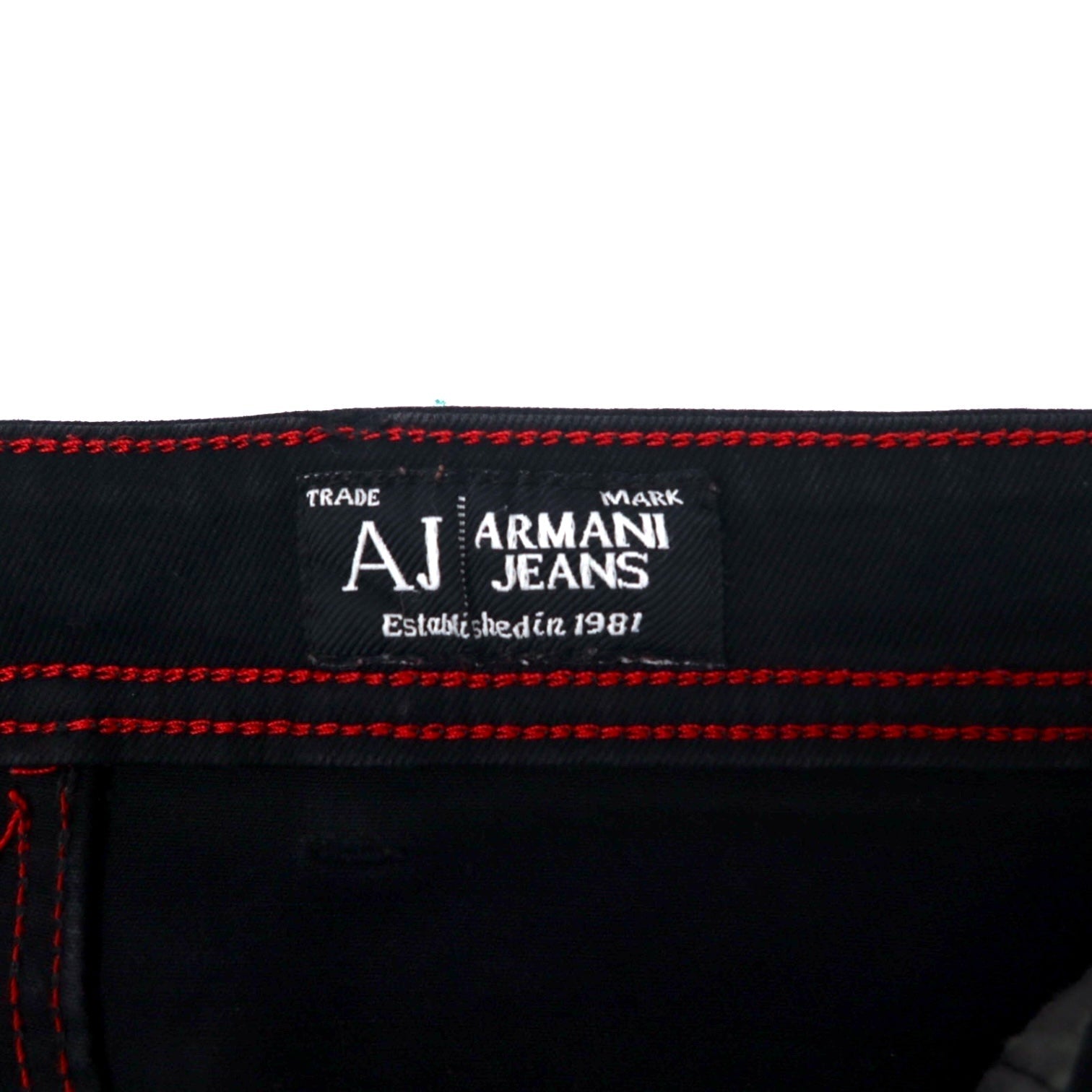 ARMANY JEANS Made in Italy Jeans neri strappati Denim pants 36 Cotone Affusolati Stretch Chiusura a zip