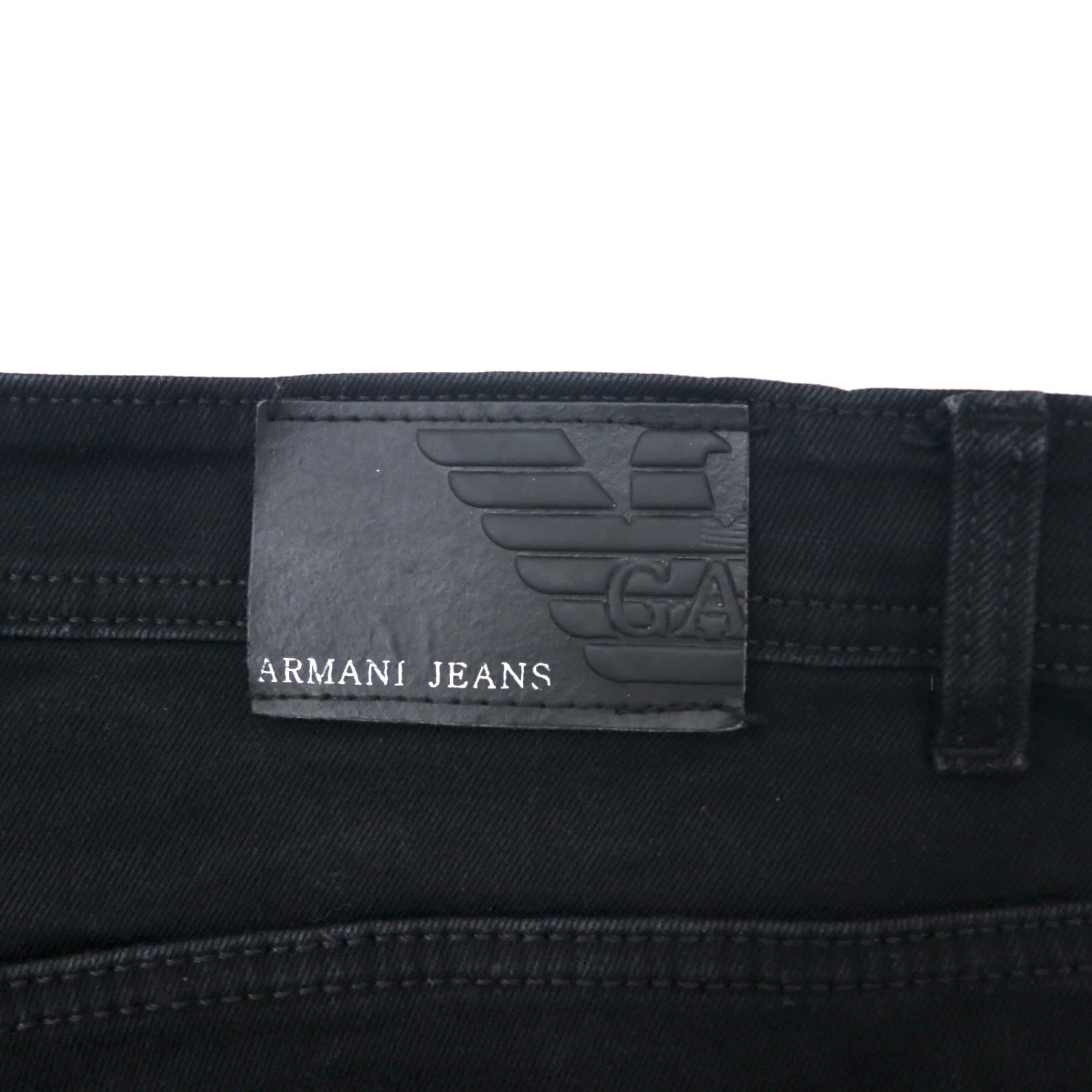 ARMANY JEANS Made in Italy Jeans neri strappati Denim pants 36 Cotone Affusolati Stretch Chiusura a zip