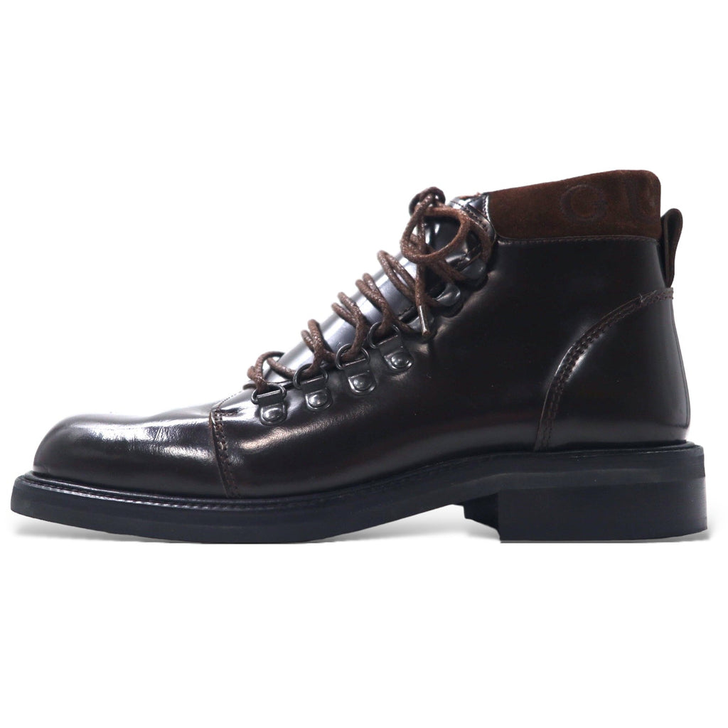 GUCCI Stivaletti stringati Chukka 23.5cm Marrone Pelle 104 0153 Made in Italy
