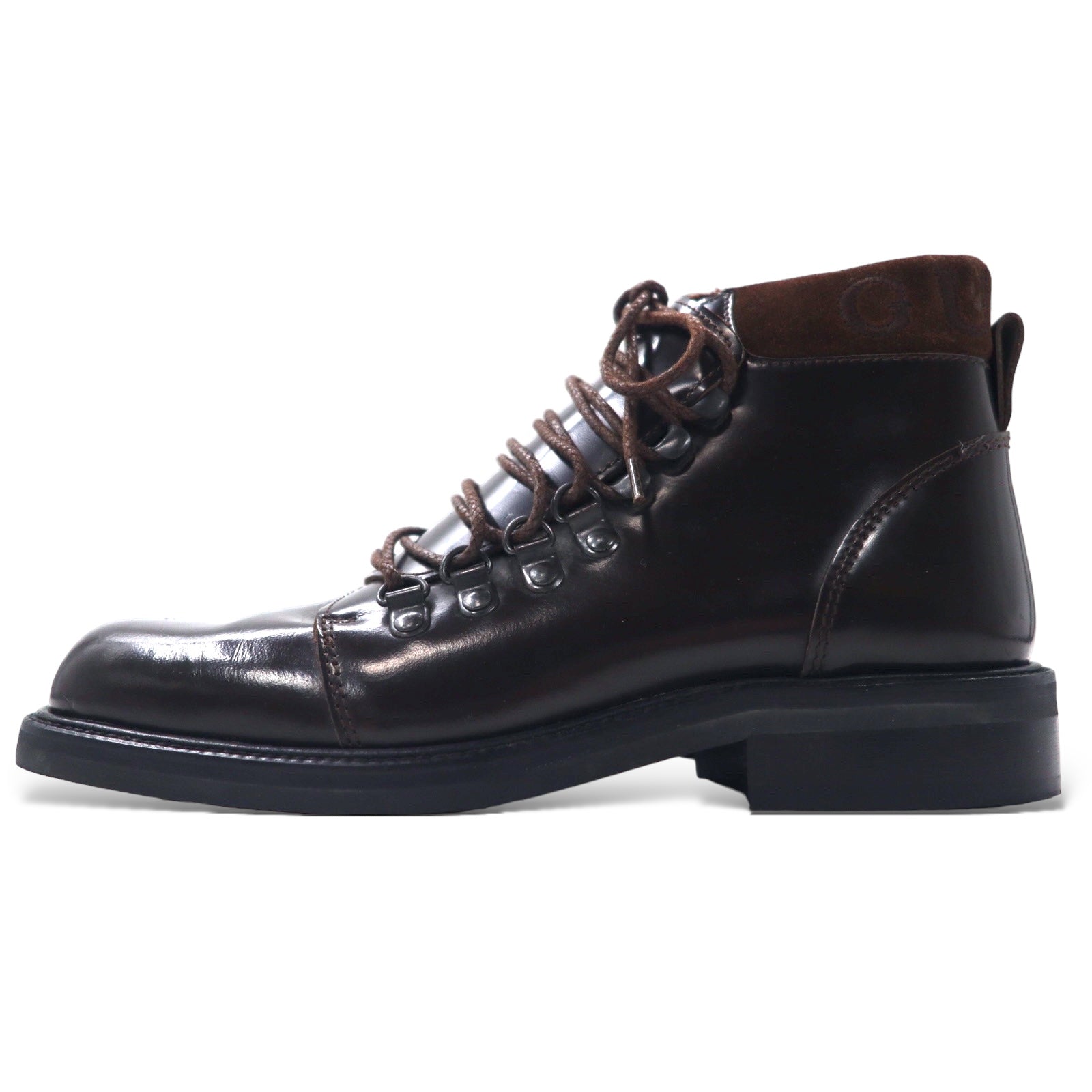 GUCCI Stivaletti stringati Chukka 23.5cm Marrone Pelle 104 0153 Made in Italy