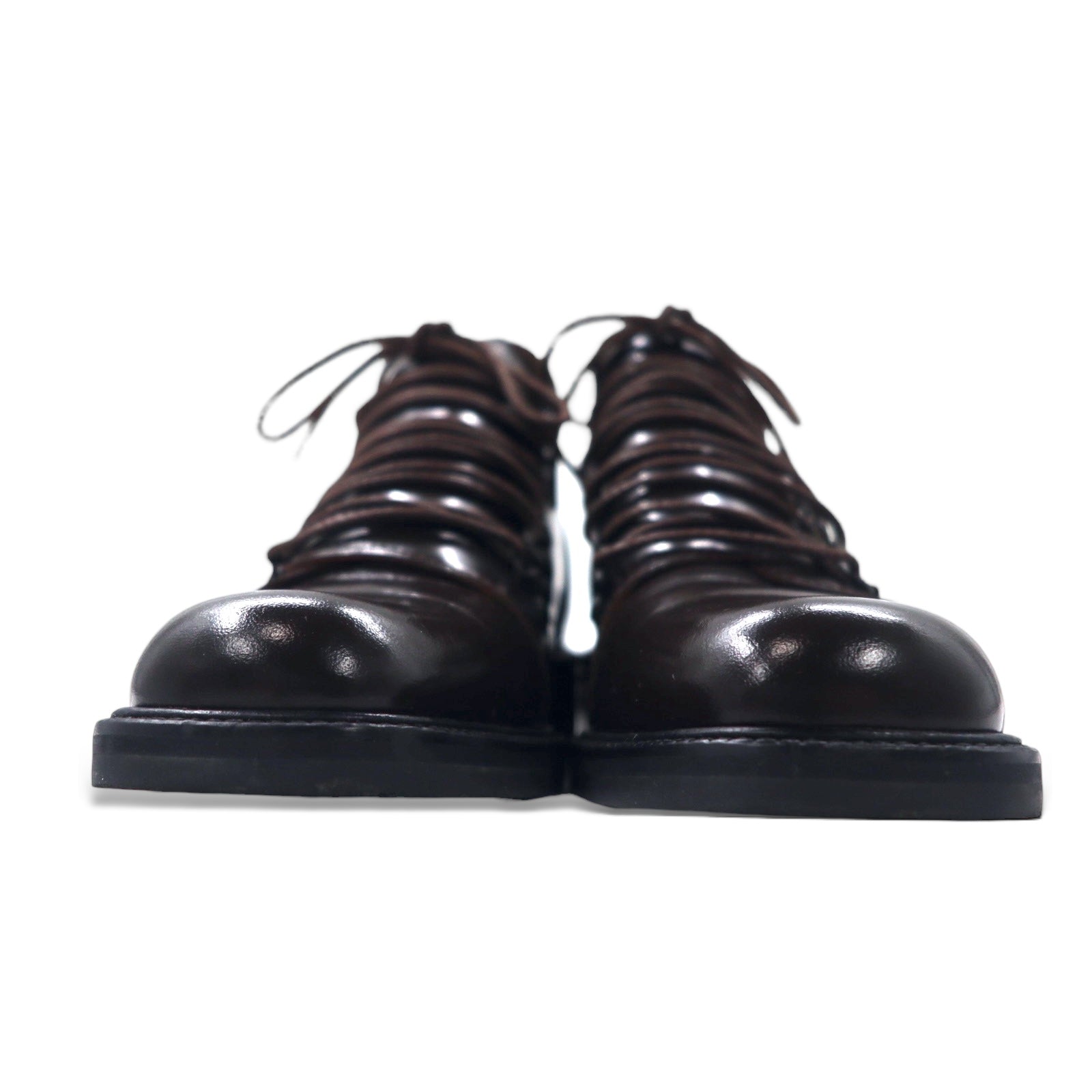 GUCCI Stivaletti stringati Chukka 23.5cm Marrone Pelle 104 0153 Made in Italy