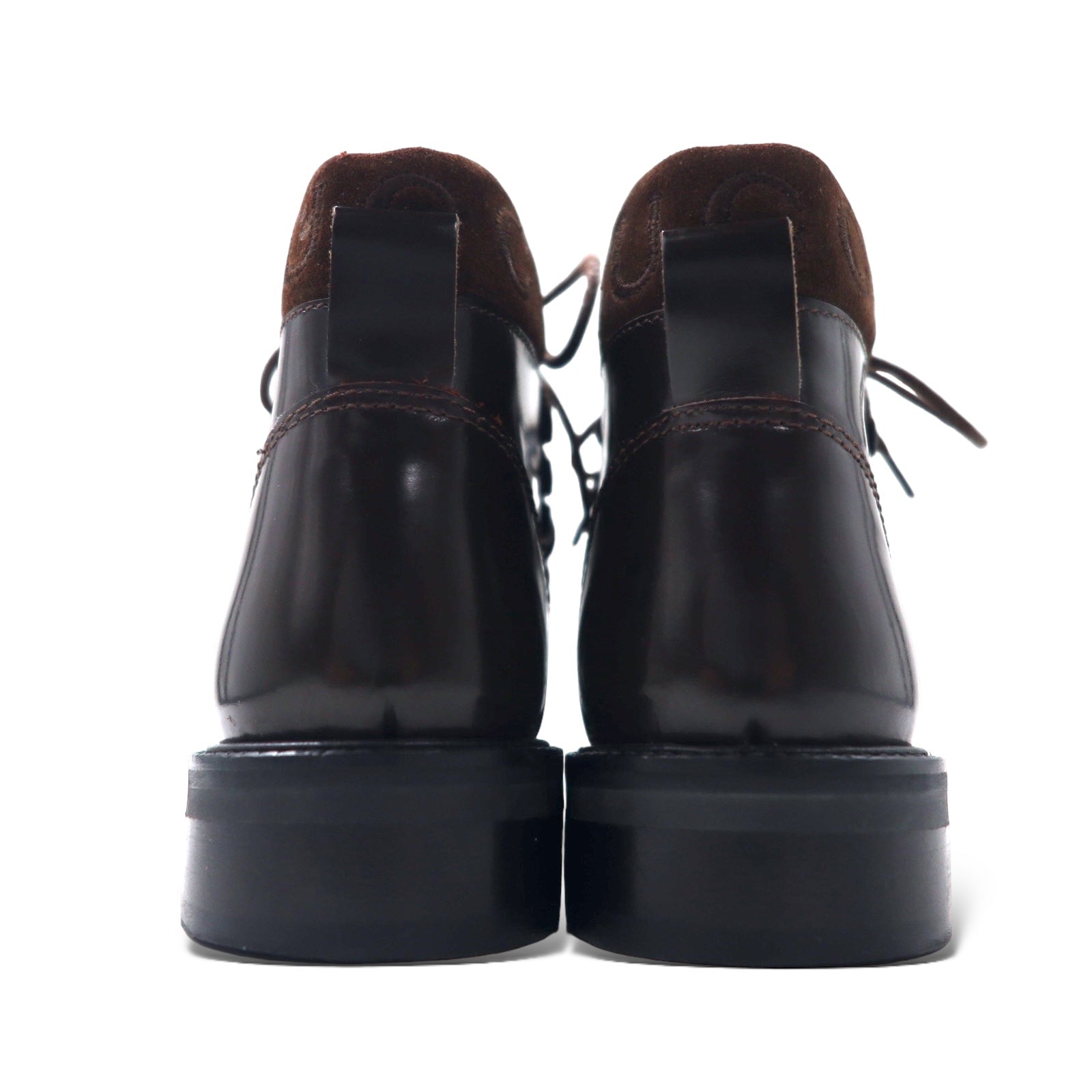GUCCI Stivaletti stringati Chukka 23.5cm Marrone Pelle 104 0153 Made in Italy