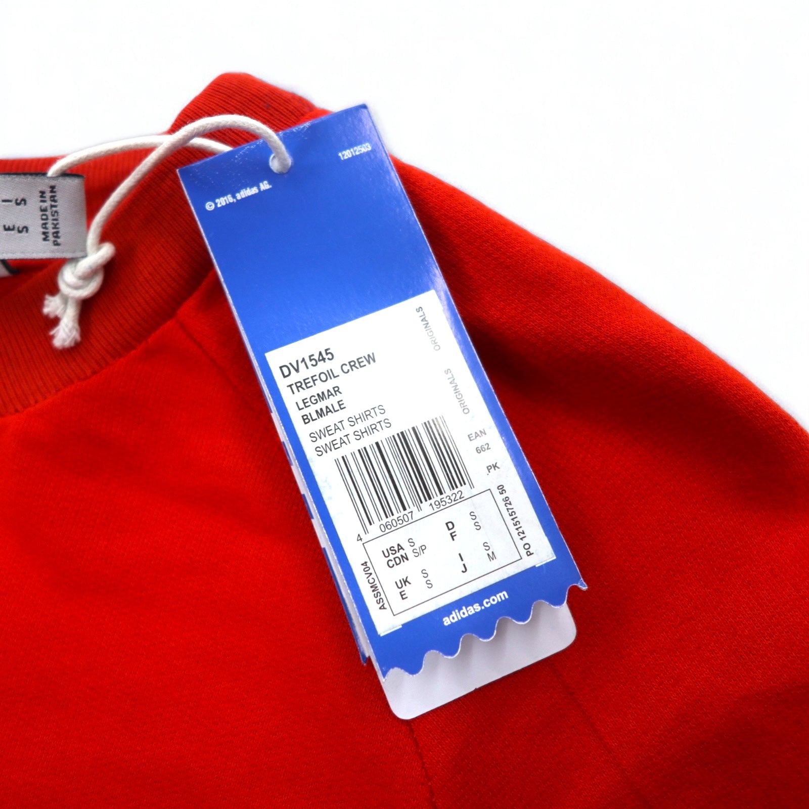 adidas originals Felpa girocollo trifoglio M rossa TREFOIL CREW DV1545 Articolo inutilizzato