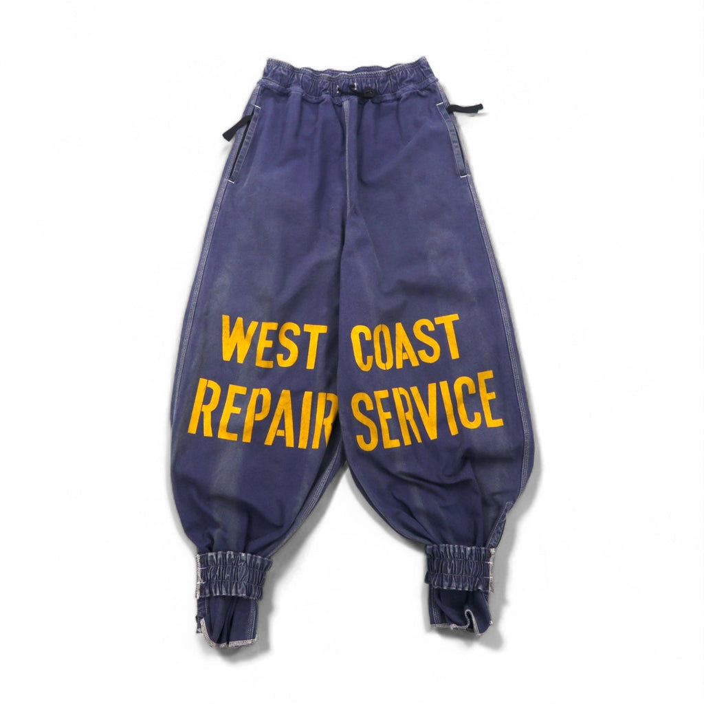 KAPITAL Pantaloni Track Riparatrice 12.5oz Broken Denim East Repairman Track Pants Pantaloni da Volo L Blu Scuro