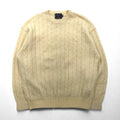 CHAPS RALPH LAUREN 90年代 フィッシャーマン アラン ニット セーター L 生成り ウール ケーブル編み