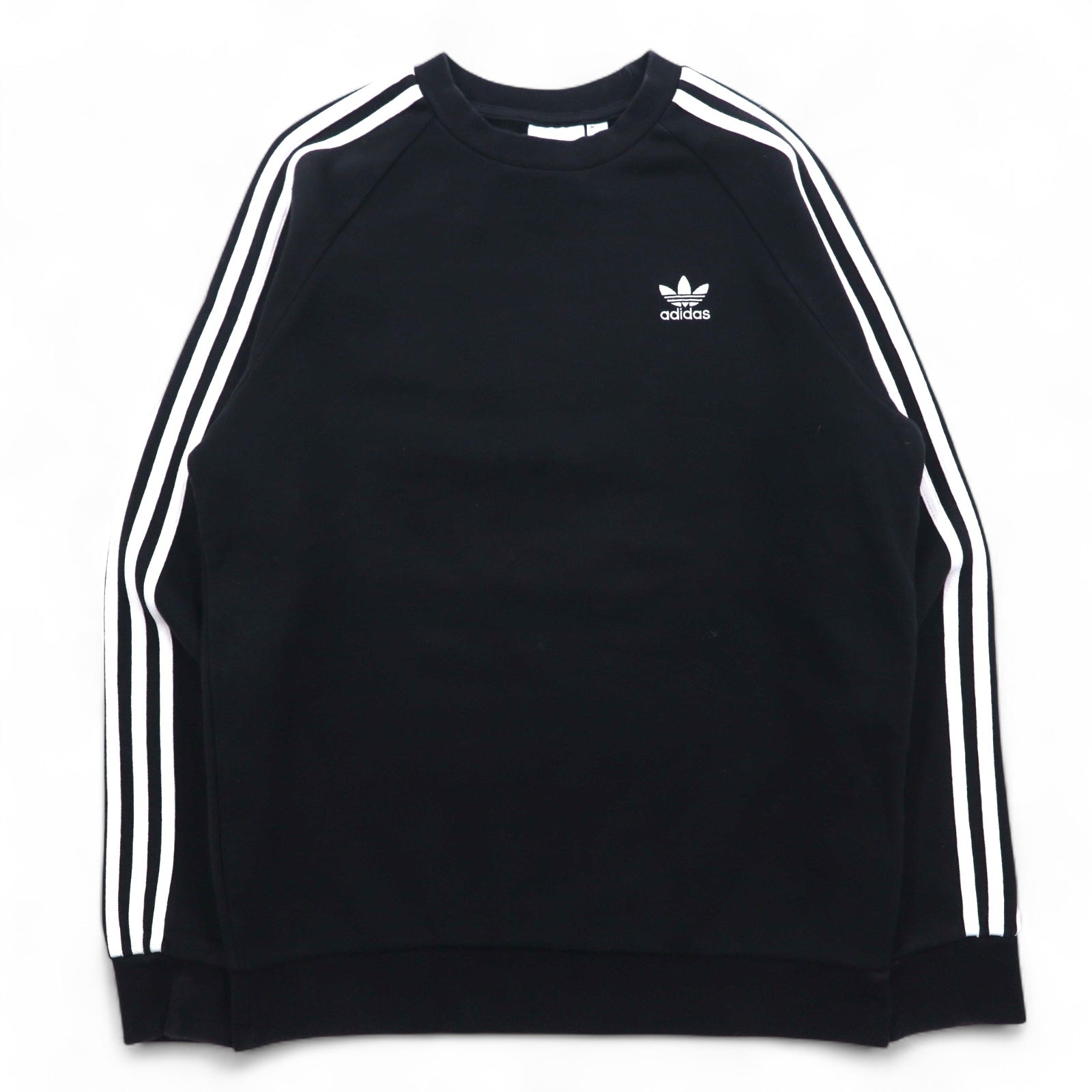 adidas Originals Felpa Girocollo 3 Strisce Nera Taglia S Logo Trifoglio DV1555