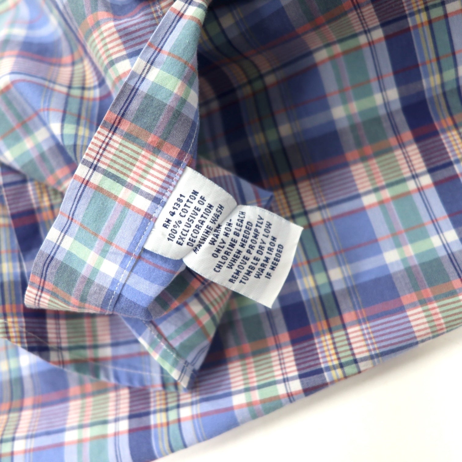 RALPH LAUREN Camicia button-down L a quadri blu in cotone con ricamo Small Pony