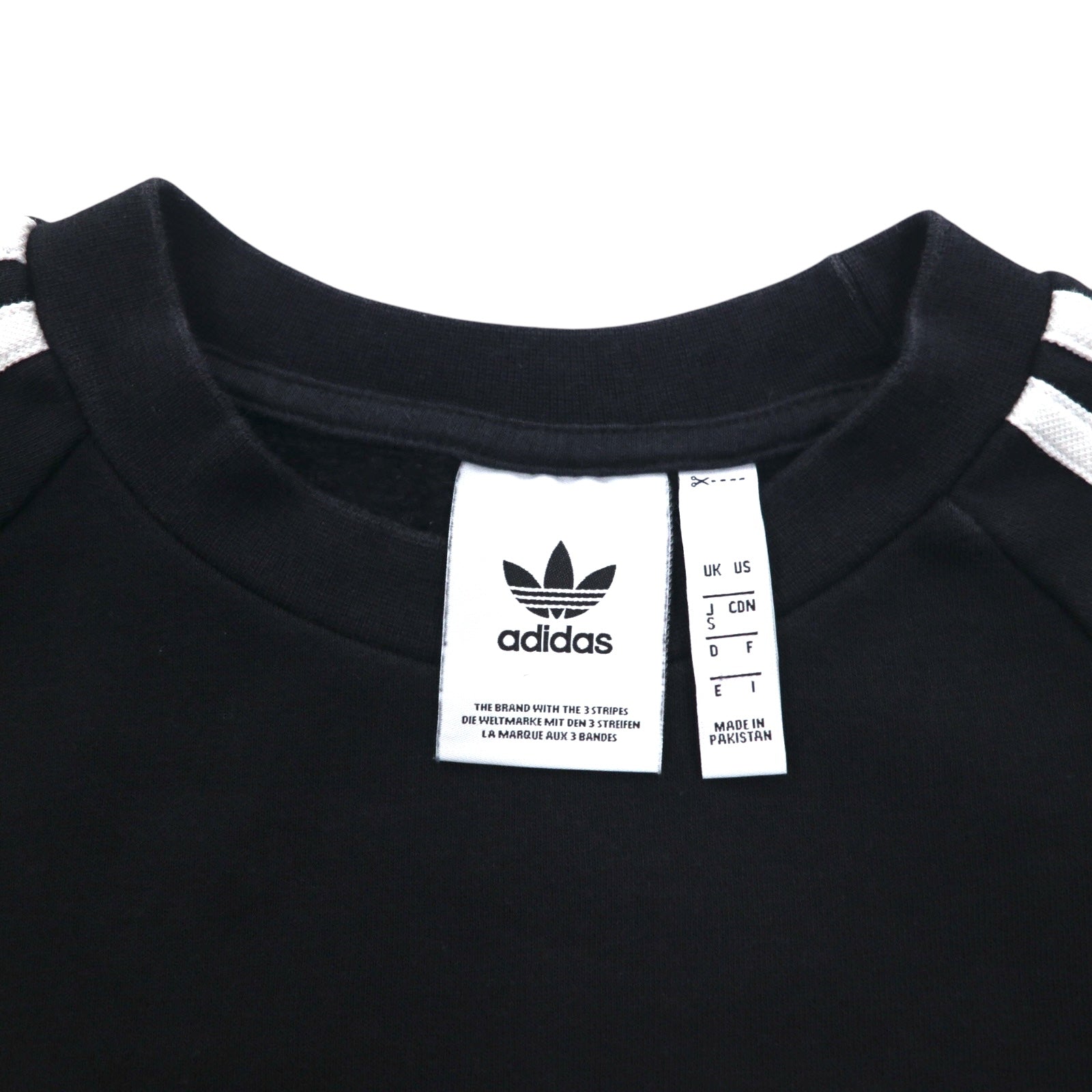 adidas Originals Felpa Girocollo 3 Strisce Nera Taglia S Logo Trifoglio DV1555