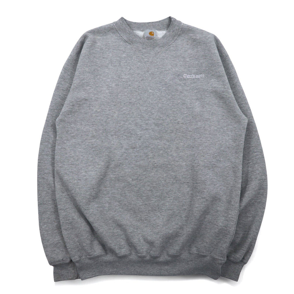 carhartt anni '90 felpa girocollo L grigio cotone ricamo logo singolo