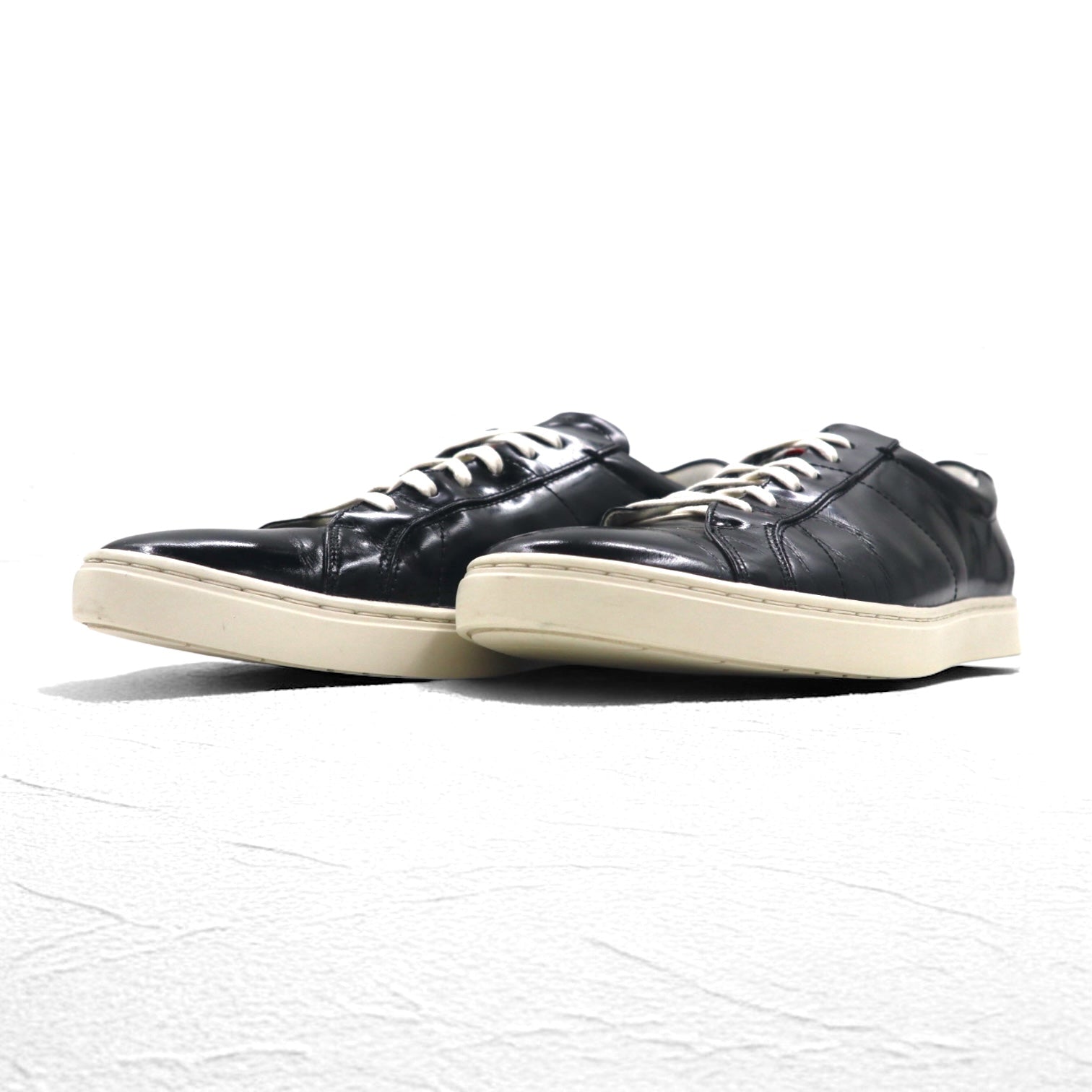 HUGO BOSS レザー ローカット スニーカー 27cm ブラック 50260610