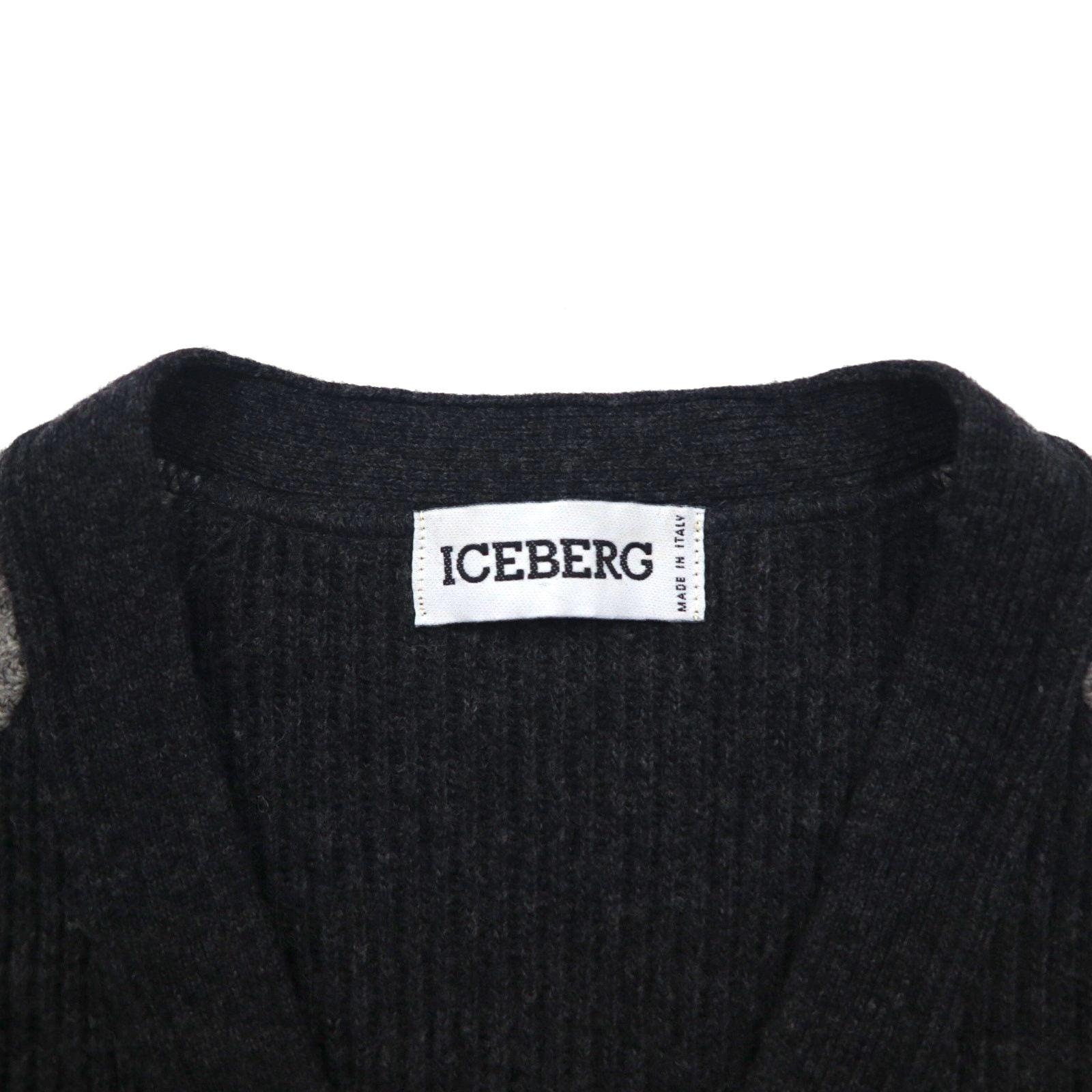 ICEBERG × DC COMICS バットマン 90年代 イタリア製 ニット カーディガン M ウール