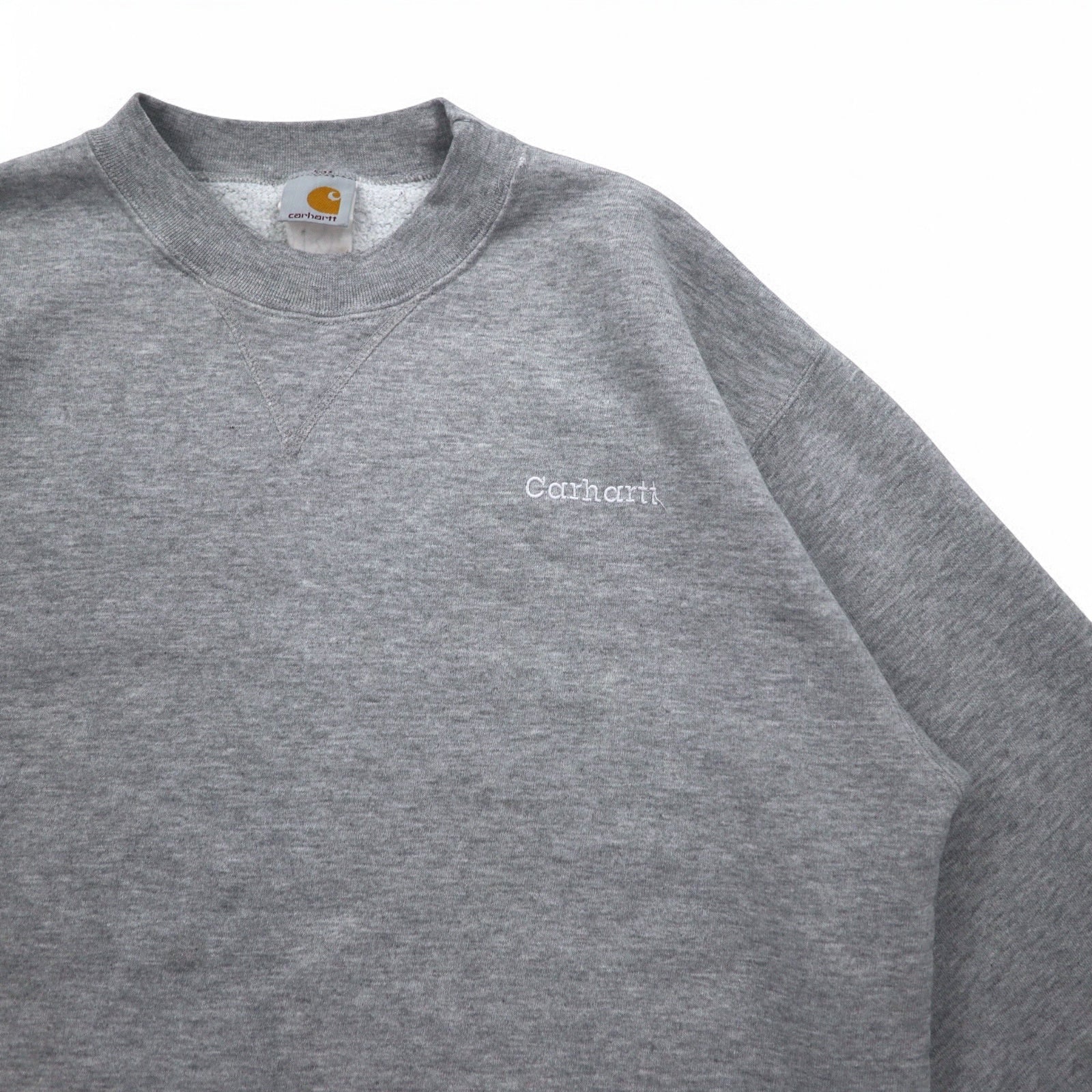 carhartt anni '90 felpa girocollo L grigio cotone ricamo logo singolo