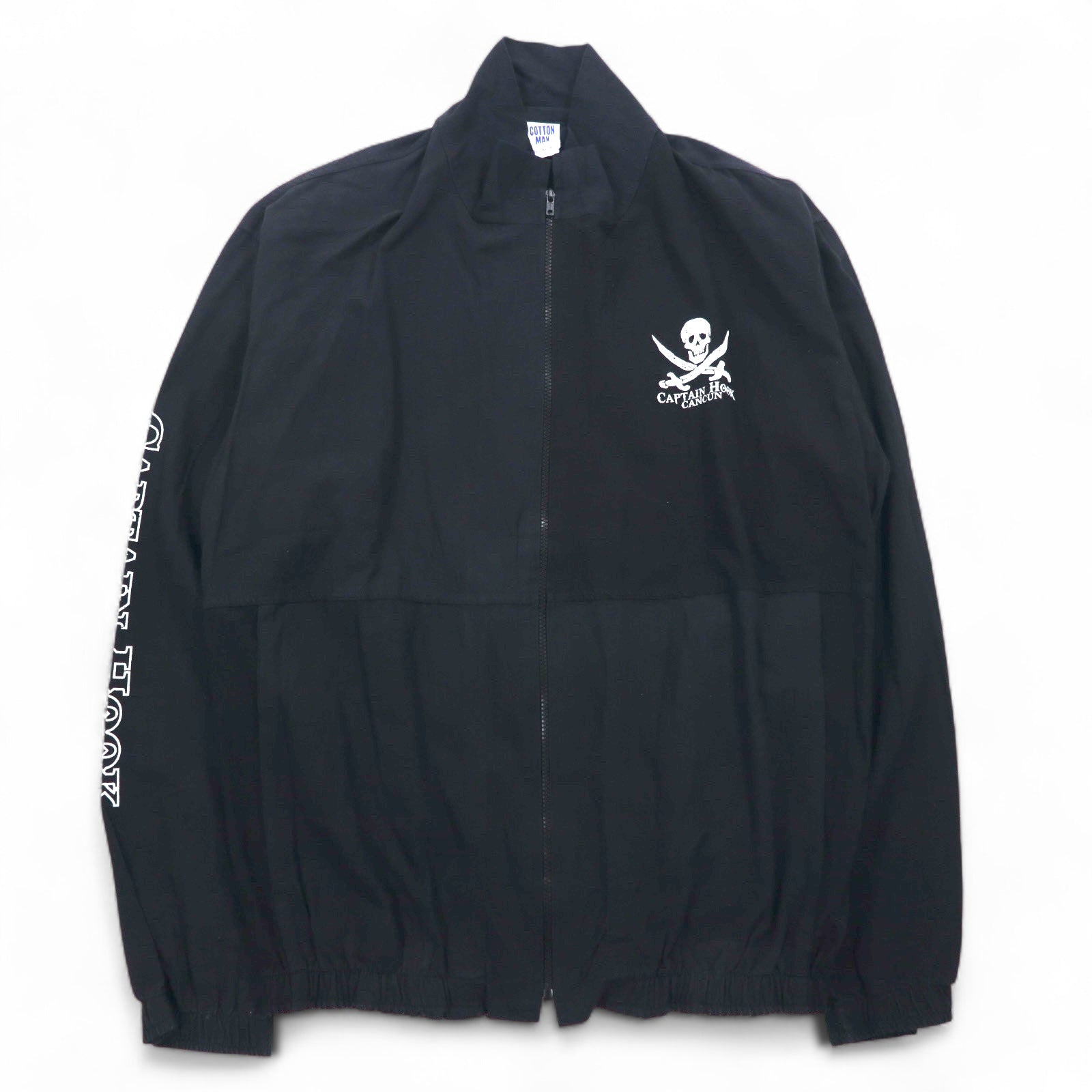 Giacca vintage anni '90 con zip Mexico Made teschio Captain Hook CANJUN Giacca con cerniera L Teschio COTTON MAX