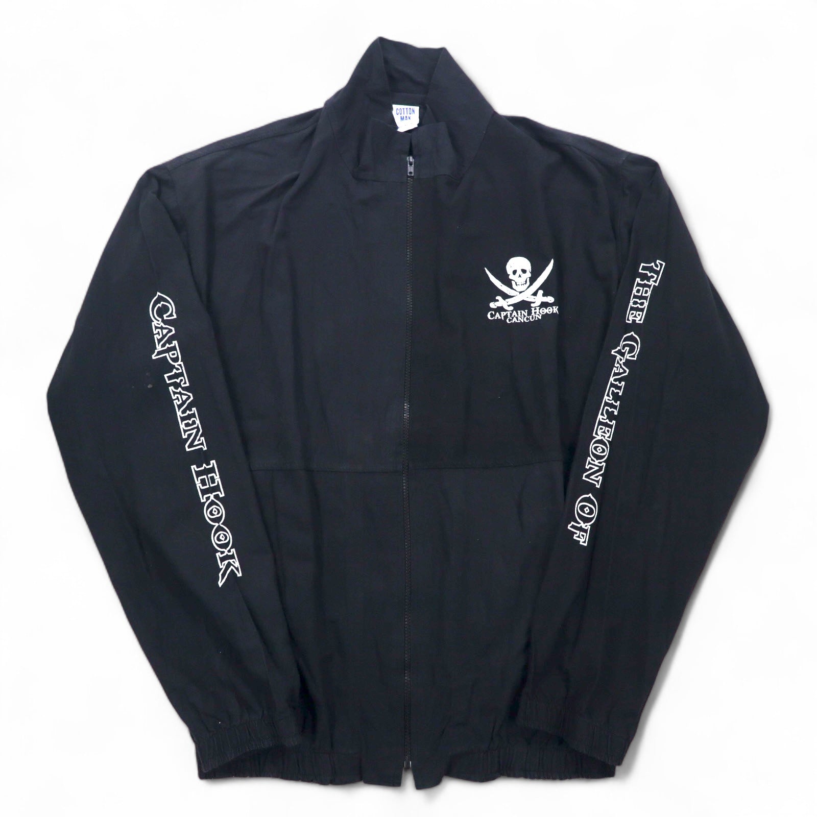 Giacca vintage anni '90 con zip Mexico Made teschio Captain Hook CANJUN Giacca con cerniera L Teschio COTTON MAX