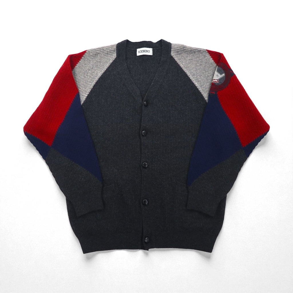 ICEBERG × DC COMICS バットマン 90年代 イタリア製 ニット カーディガン M ウール