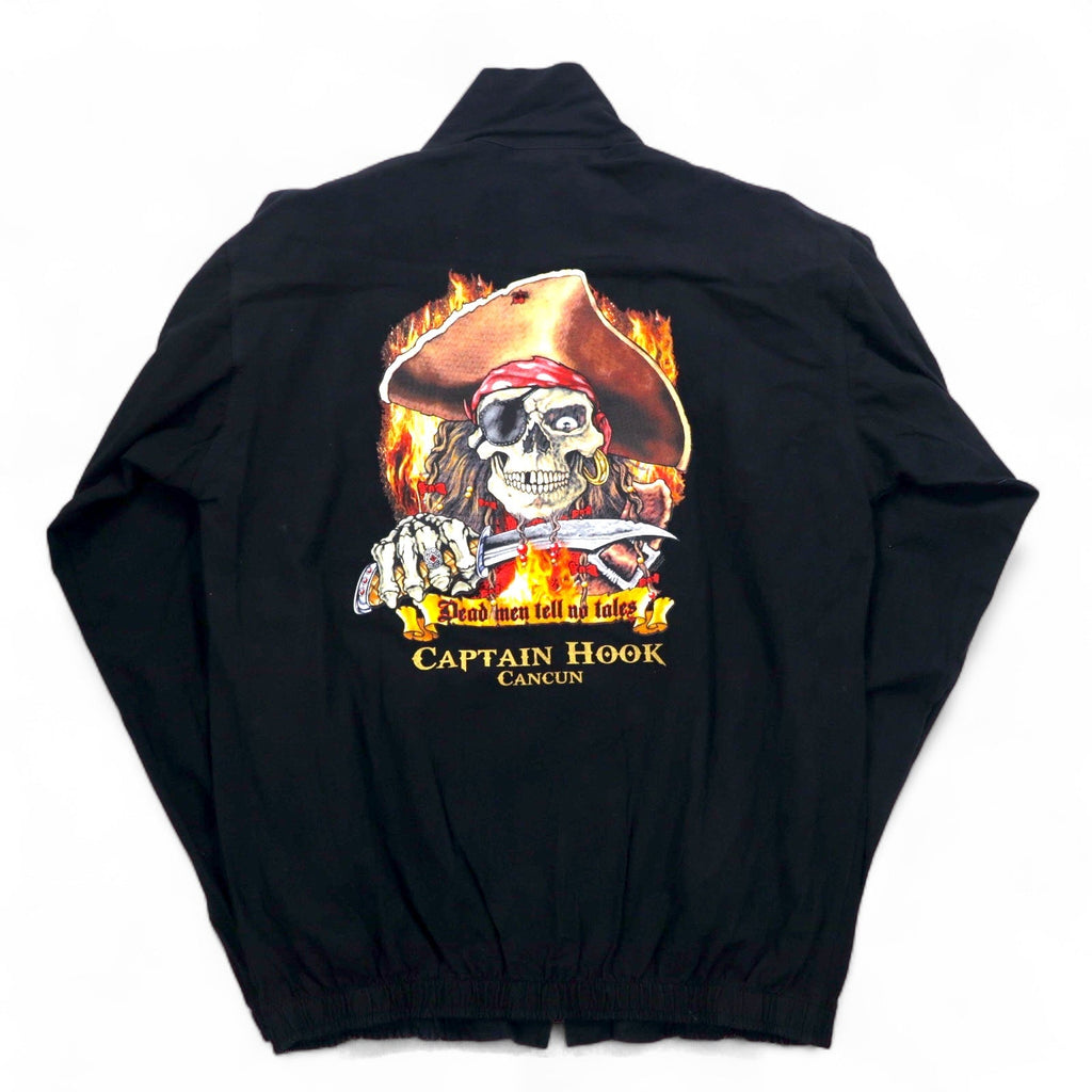 Vintage 90s Mexico Made Skull Zip-Up Jacket Captain Hook CANJUN ジップアップジャケット L スカル  COTTON MAX