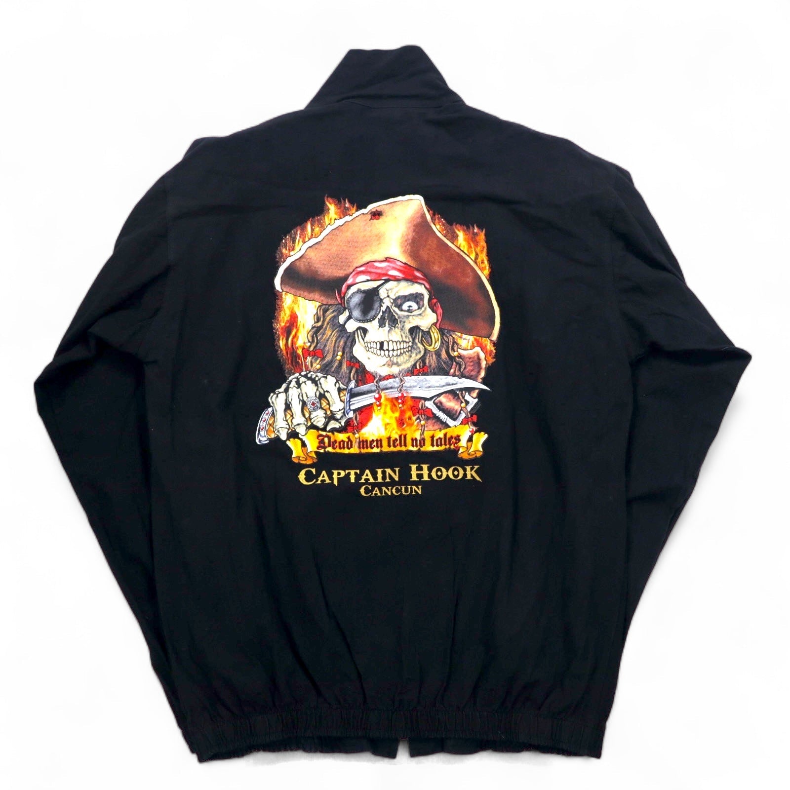 Giacca vintage anni '90 con zip Mexico Made teschio Captain Hook CANJUN Giacca con cerniera L Teschio COTTON MAX