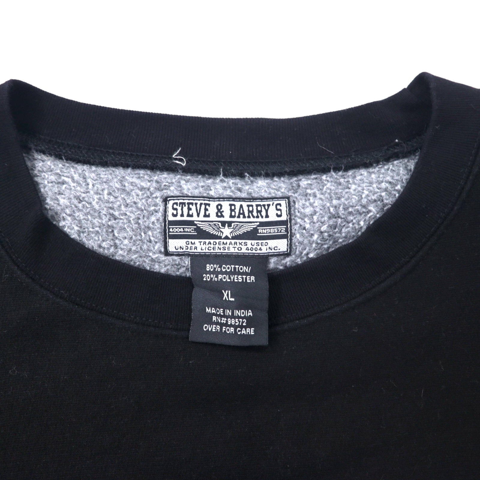 STEVE & BARRY'S Felpa Reverse Weave XL Nera Cotone Interno felpato HUMMER Taglia grande