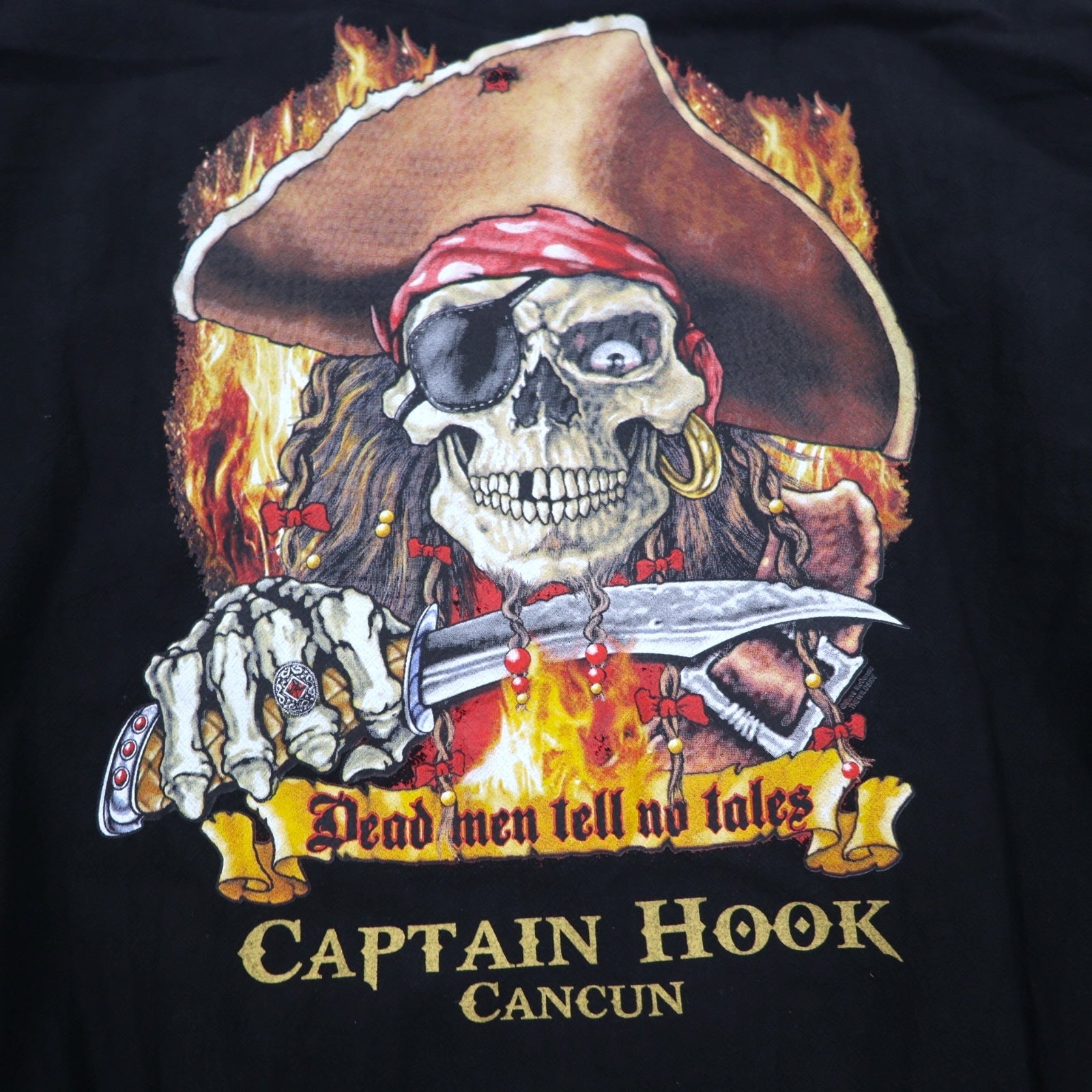Vintage 90s Mexico Made Skull Zip-Up Jacket Captain Hook CANJUN ジップアップジャケット L スカル  COTTON MAX