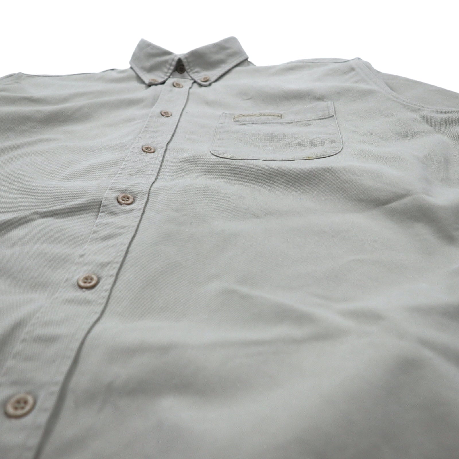 SAINT JAMES Camicia da lavoro in chino button-down M beige cotone