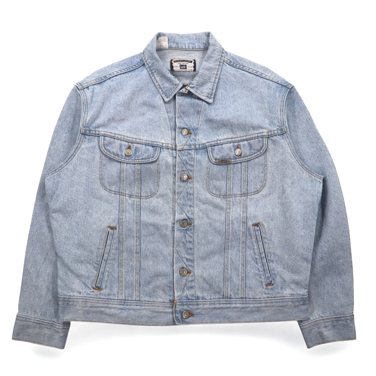 Lee Anni '90 Made in USA AUTHENTIC JACKET Giacca di jeans L Blu Ice Wash