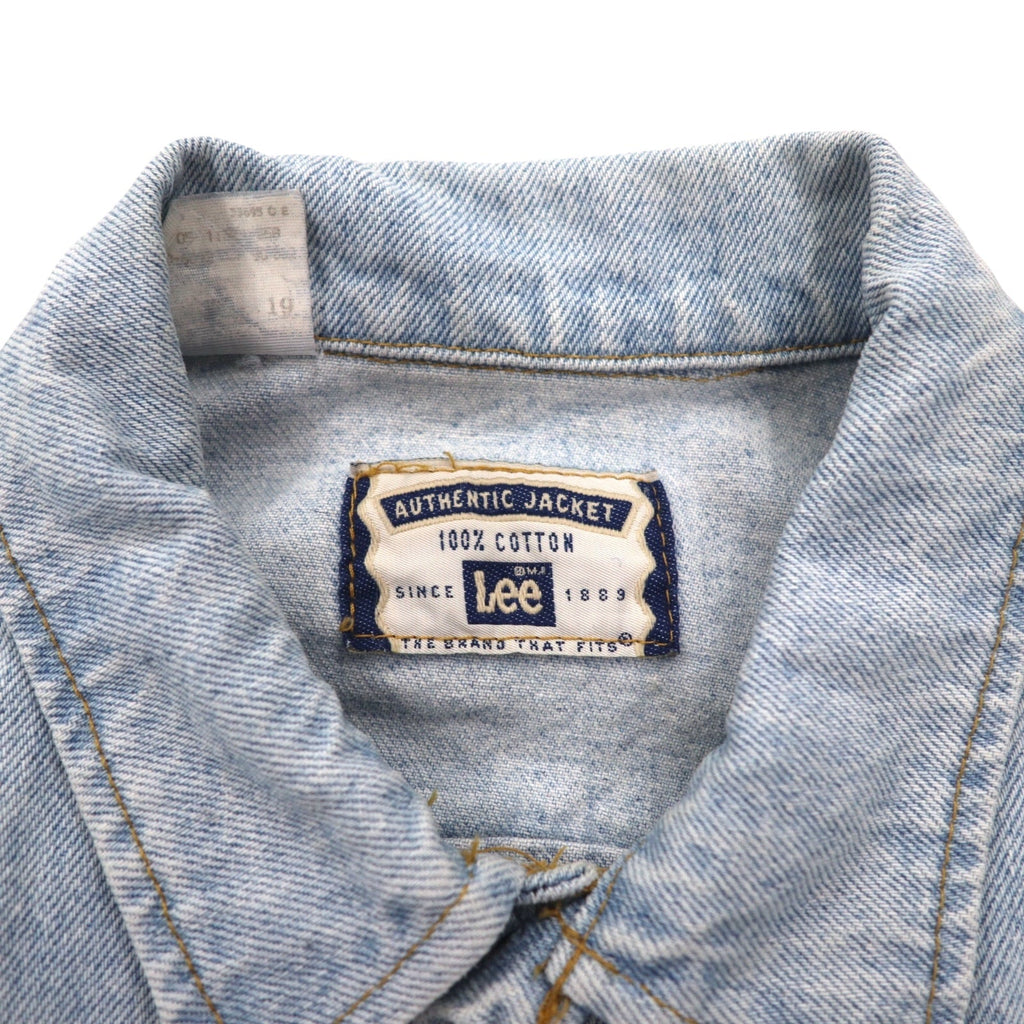 Lee Anni '90 Made in USA AUTHENTIC JACKET Giacca di jeans L Blu Ice Wash