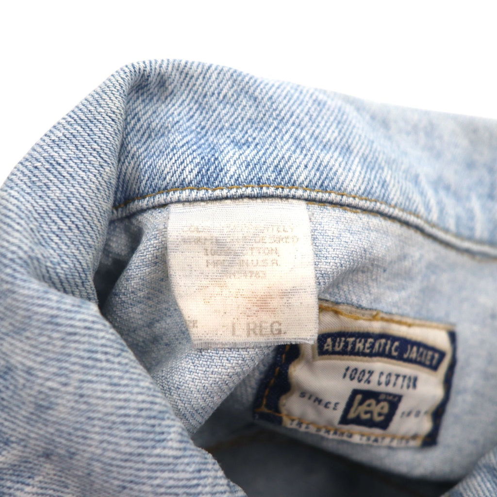Lee Anni '90 Made in USA AUTHENTIC JACKET Giacca di jeans L Blu Ice Wash