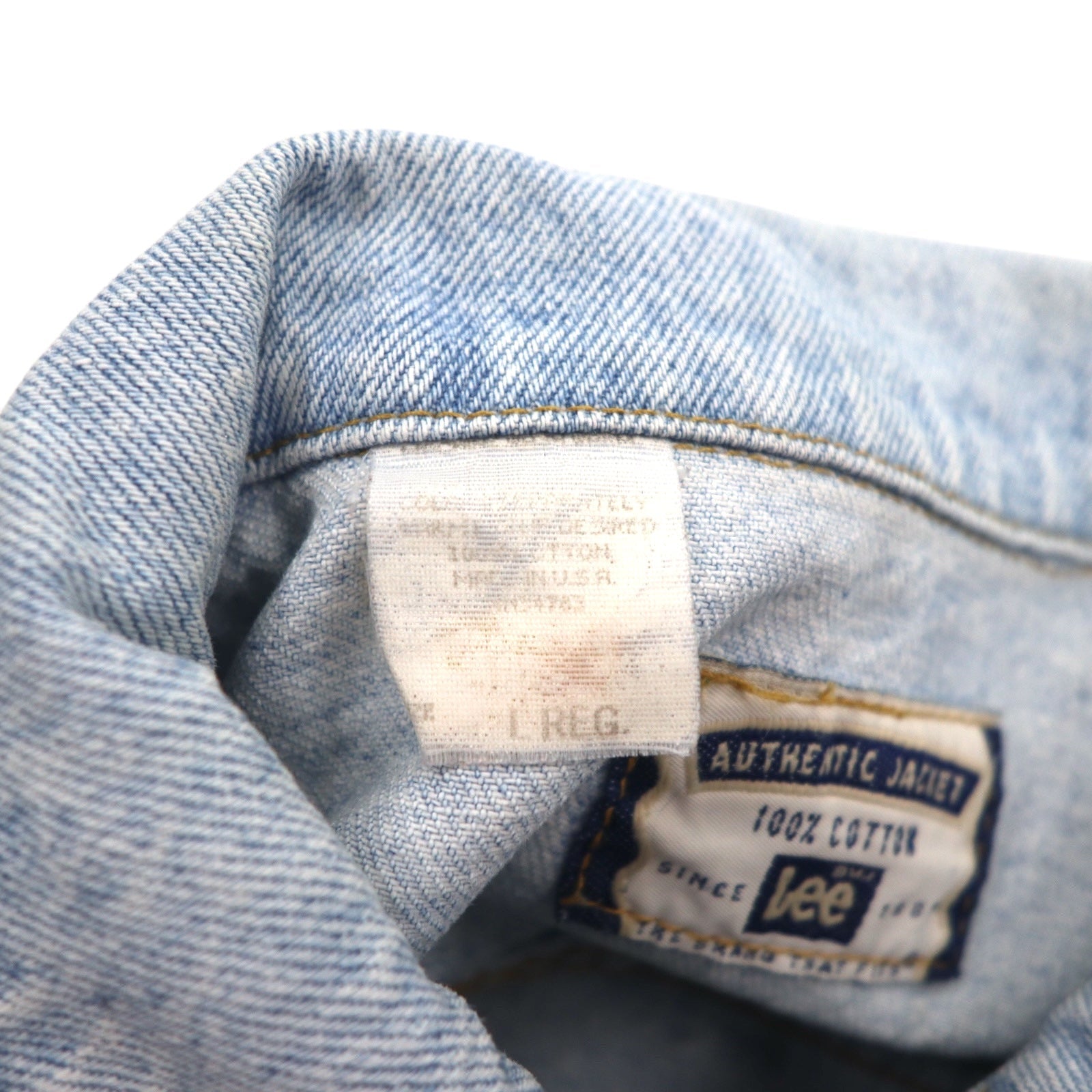 Lee Anni '90 Made in USA AUTHENTIC JACKET Giacca di jeans L Blu Ice Wash