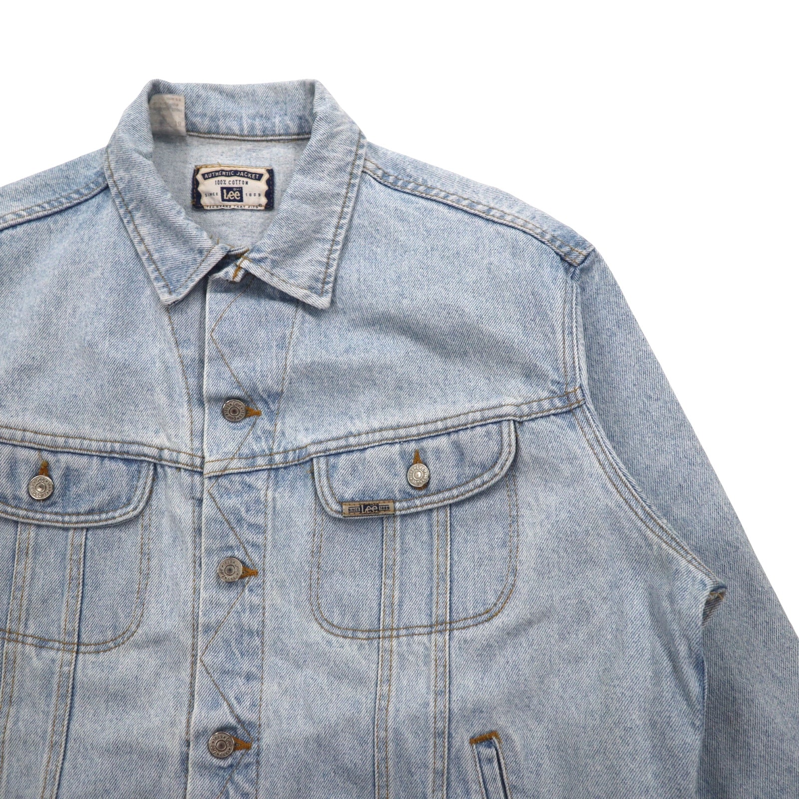 Lee Anni '90 Made in USA AUTHENTIC JACKET Giacca di jeans L Blu Ice Wash