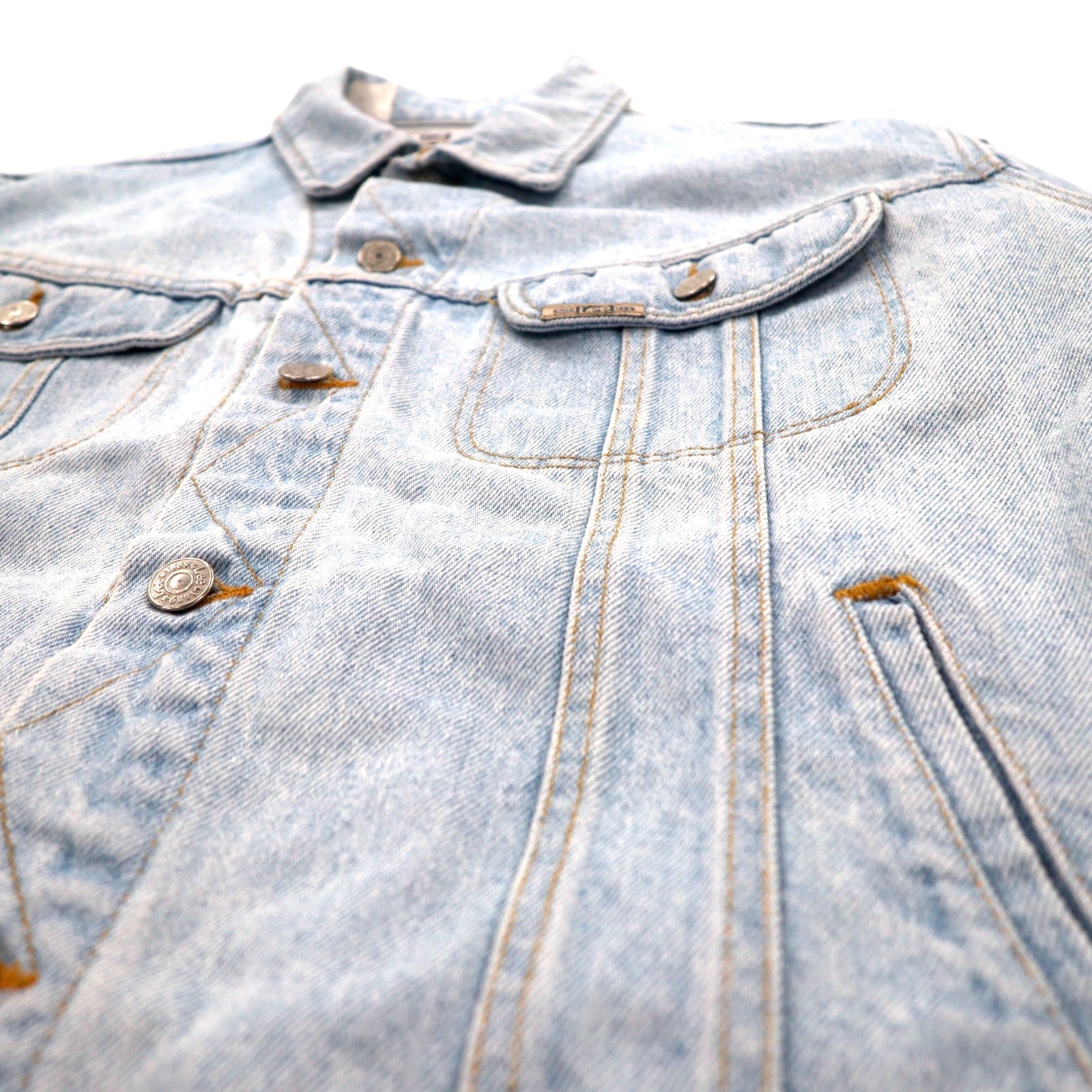 Lee Anni '90 Made in USA AUTHENTIC JACKET Giacca di jeans L Blu Ice Wash