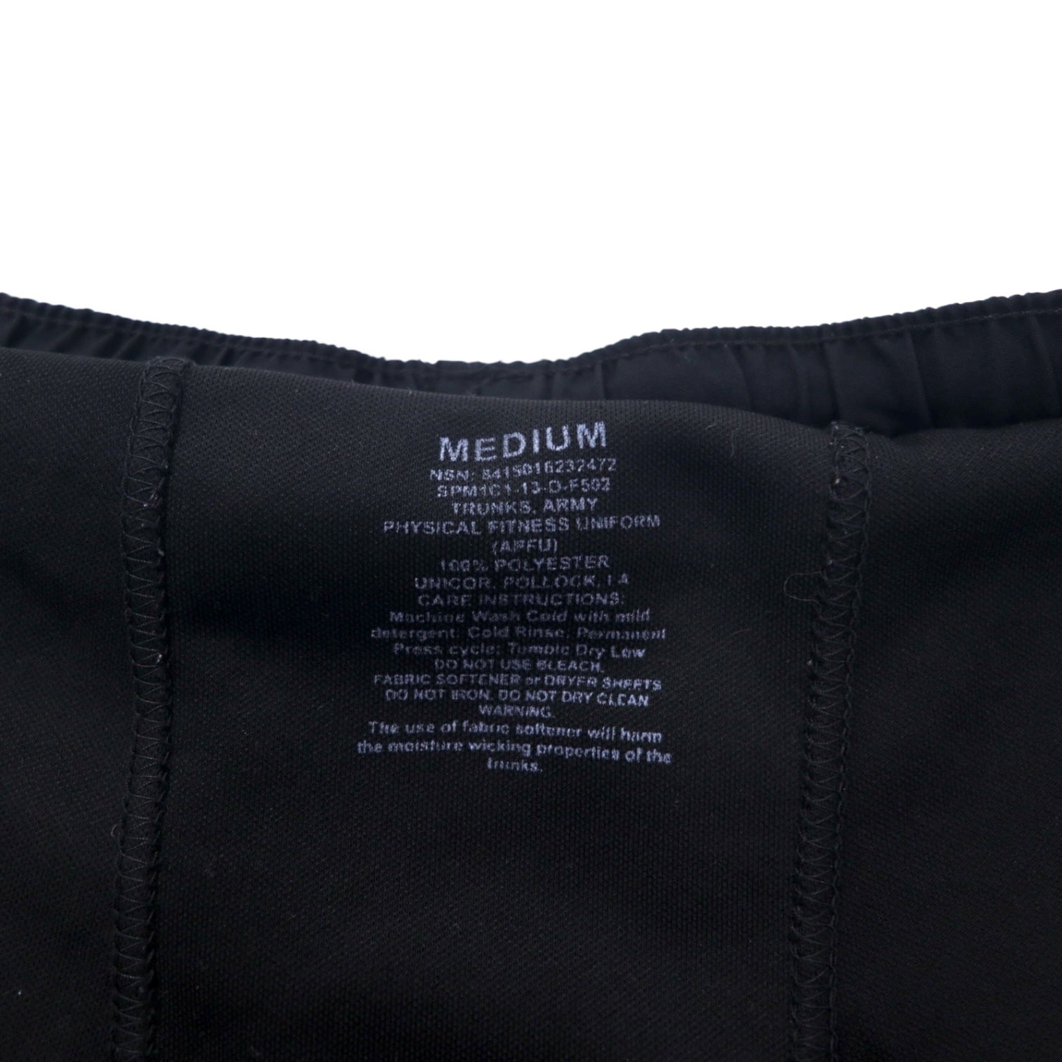 US ARMY Pantaloncini da allenamento fisico APFU M Nero Poliestere Militare 8415-01-623-7472 UNICOR POLLOCK LA